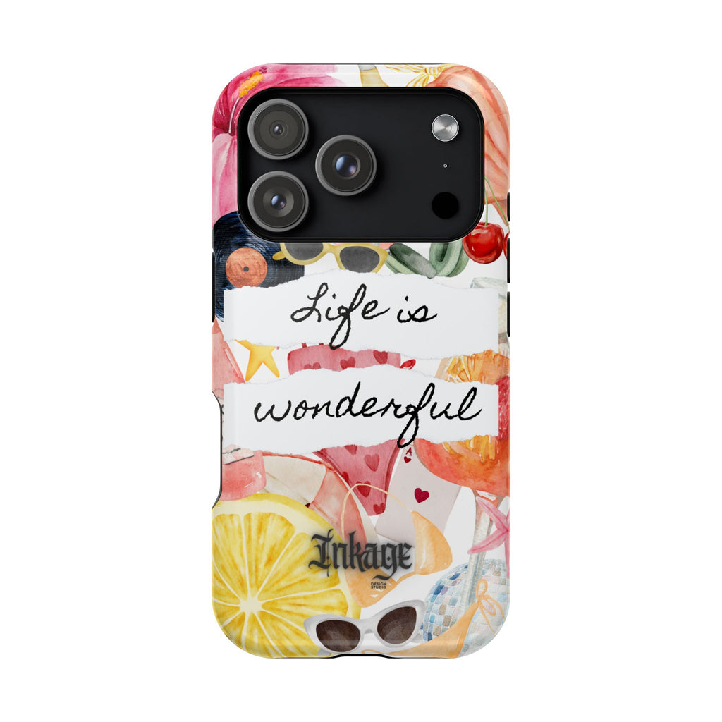 "Life is Wonderful" Quote Magnetic Phone Cases