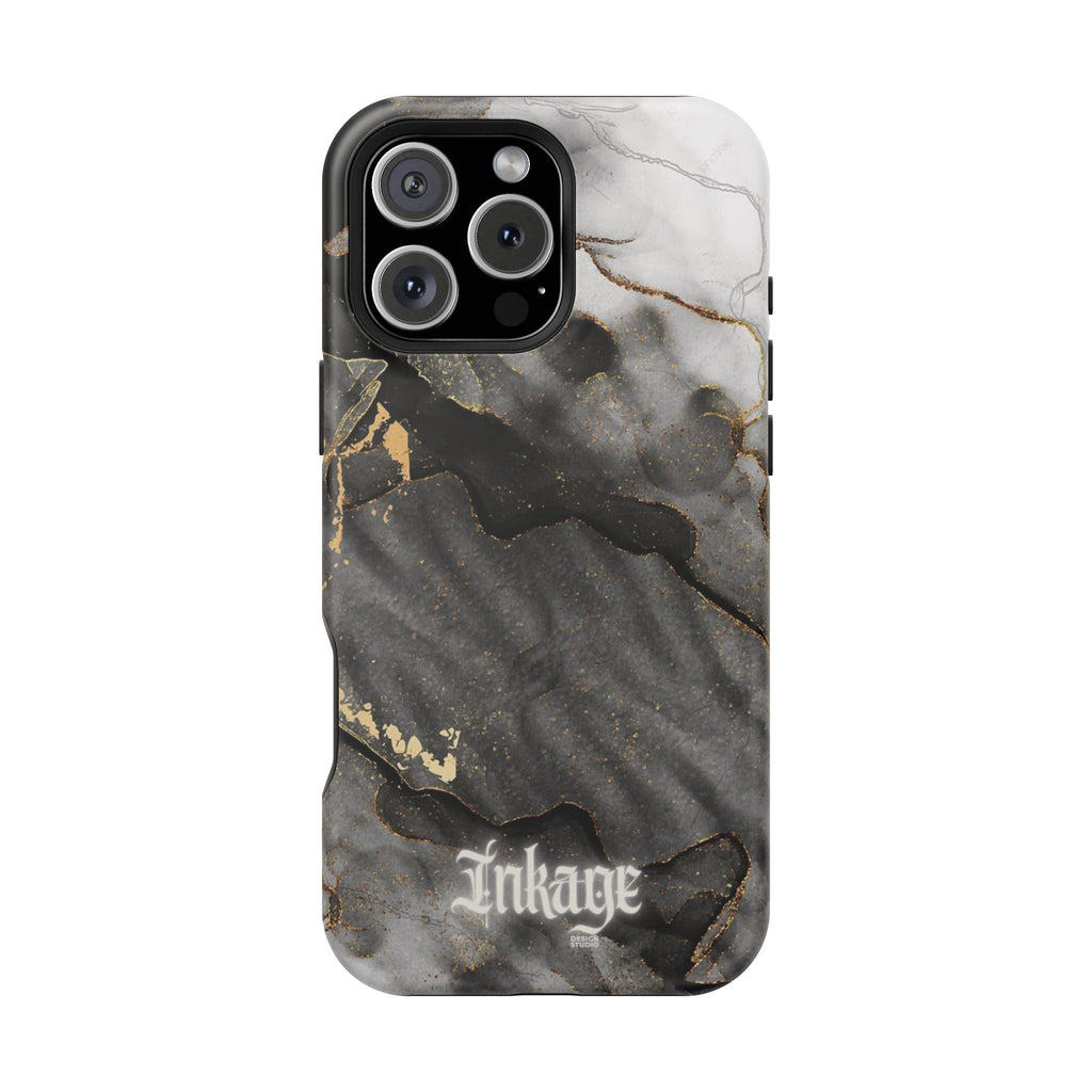 White Noir Marble Gold Foil Magnetic Phone Cases