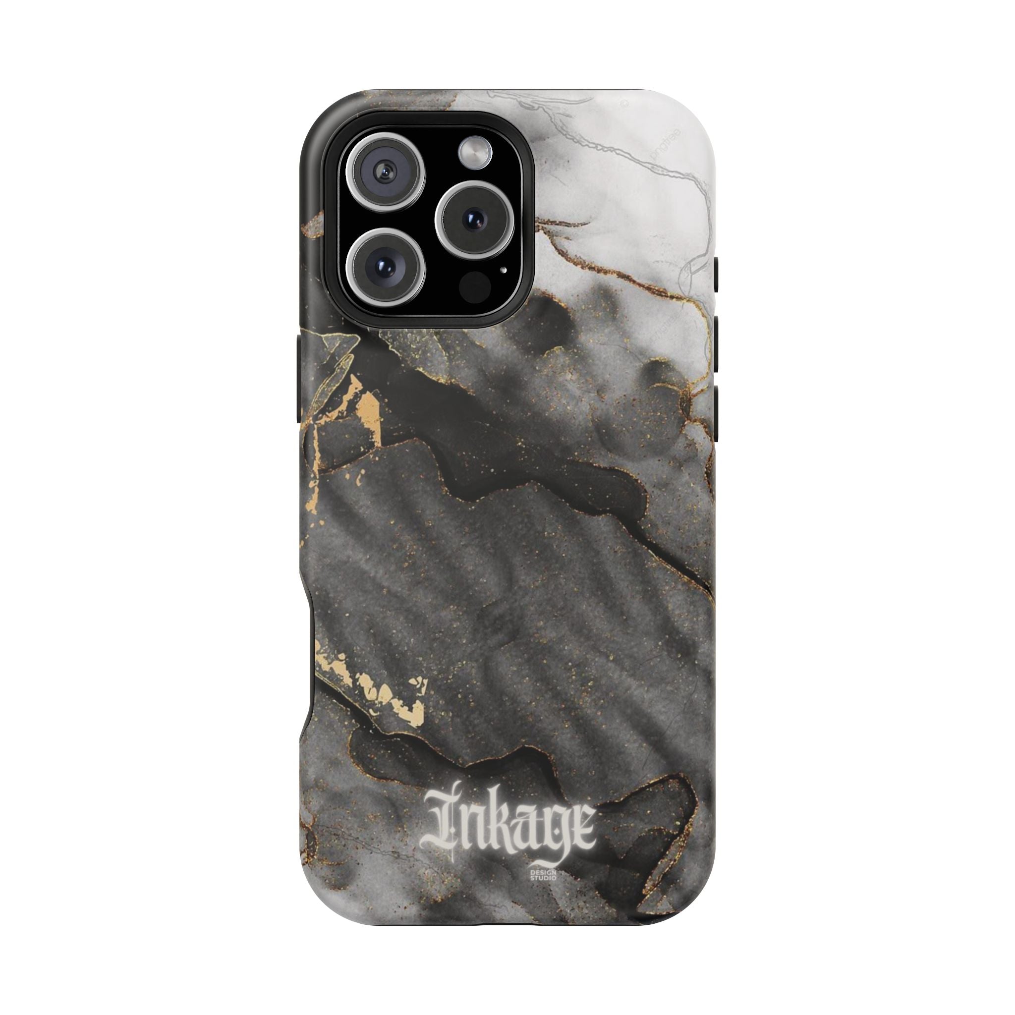White Noir Marble Gold Foil Magnetic Phone Cases
