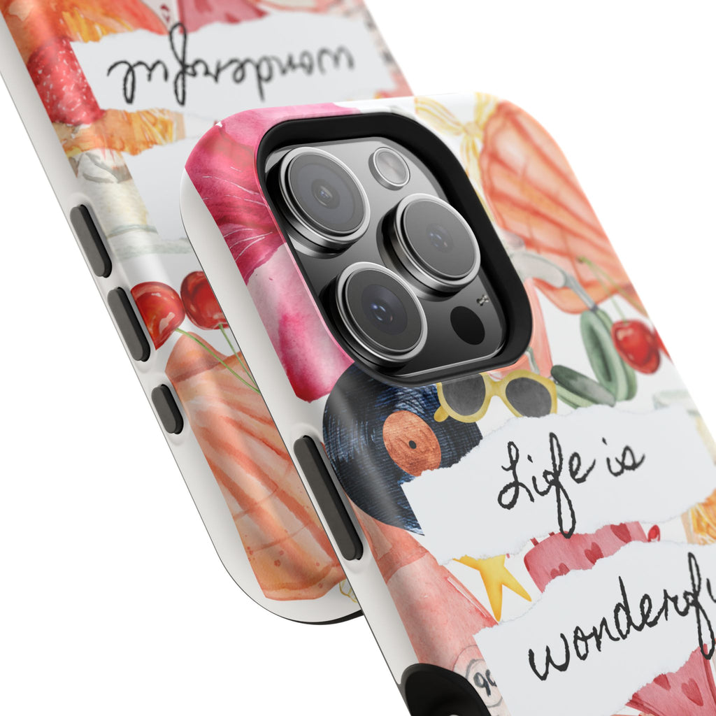"Life is Wonderful" Quote Magnetic Phone Cases (Quote)