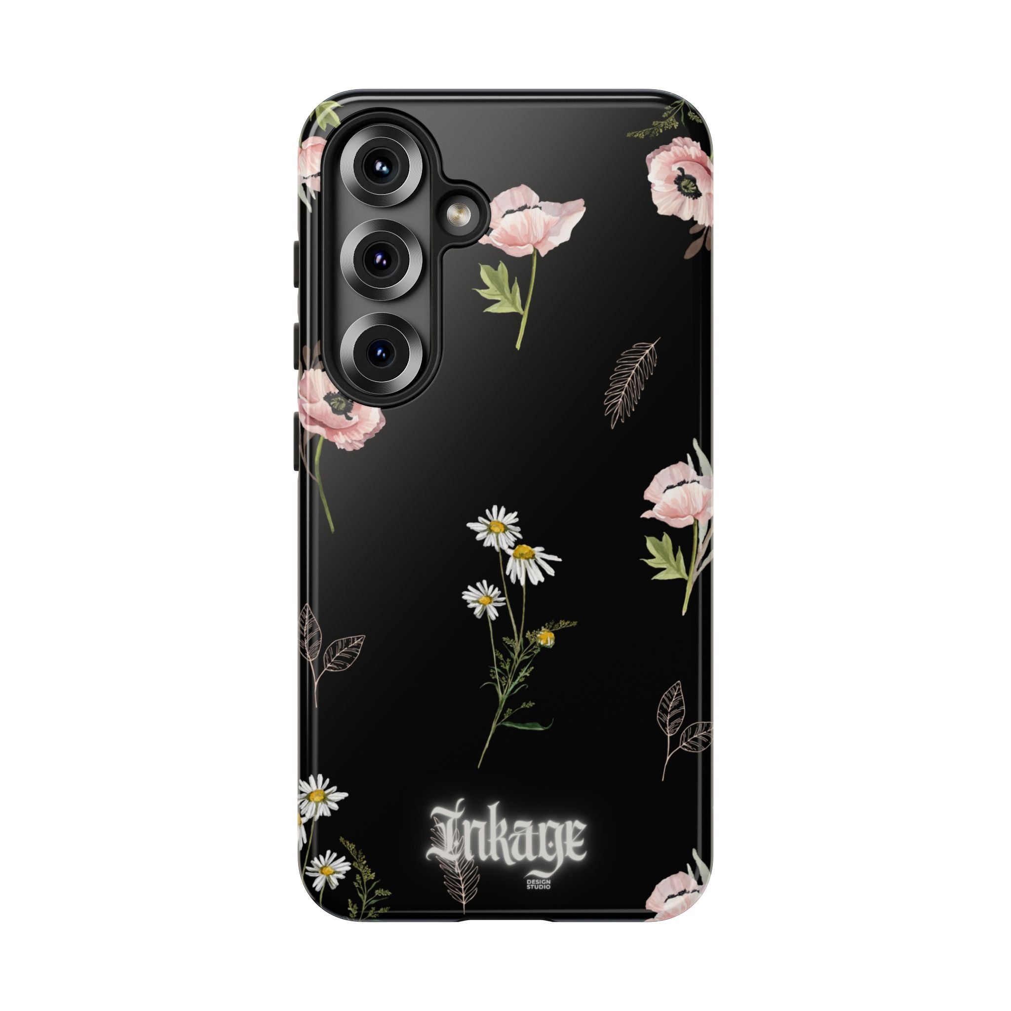 Elegant Black Florals Tough Phone Cases (Minimal)