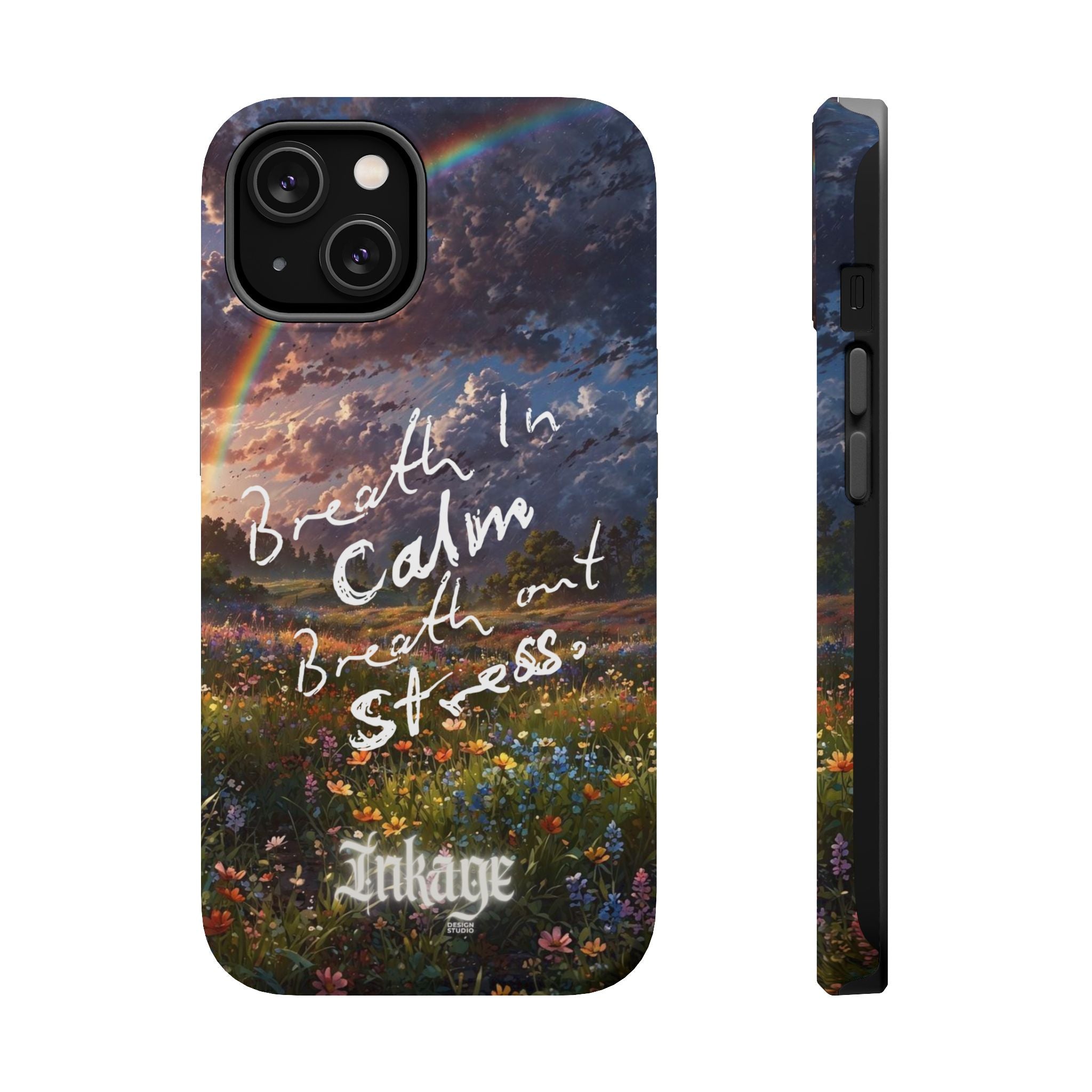 "Breath in Calm Breath out Stress" Magnetic Phone Cases (Quote)