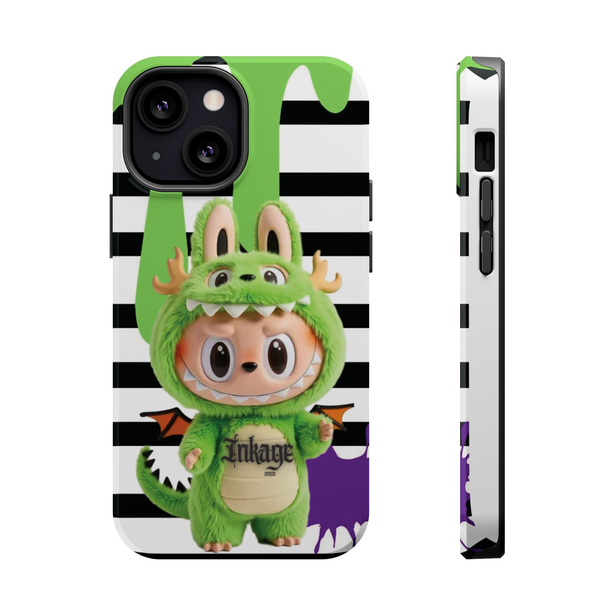 Greenie Labubu Spooky Magnetic Phone Case (Animation)