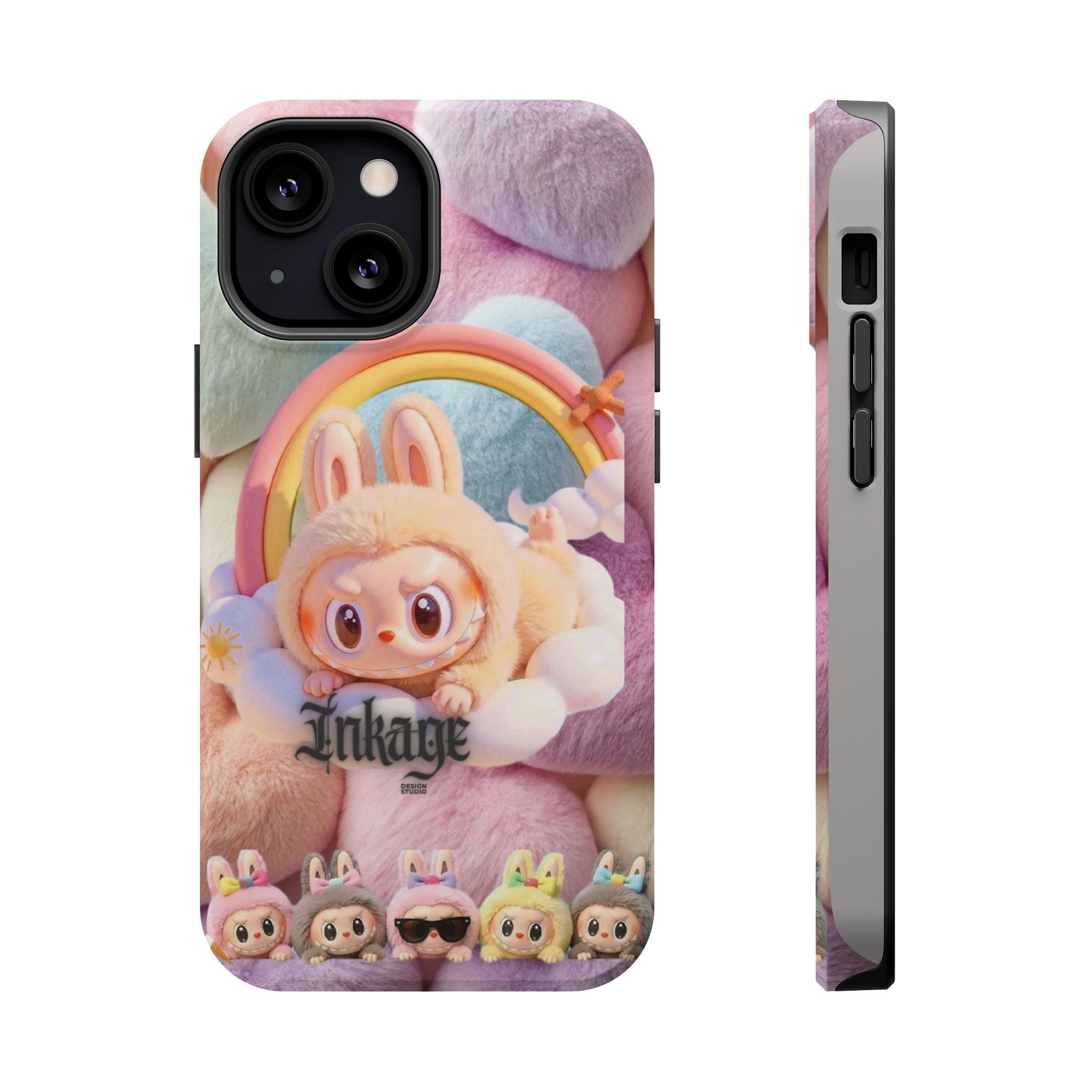Pastel Rainbow Labubu Magnetic Phone Cases (Animation)