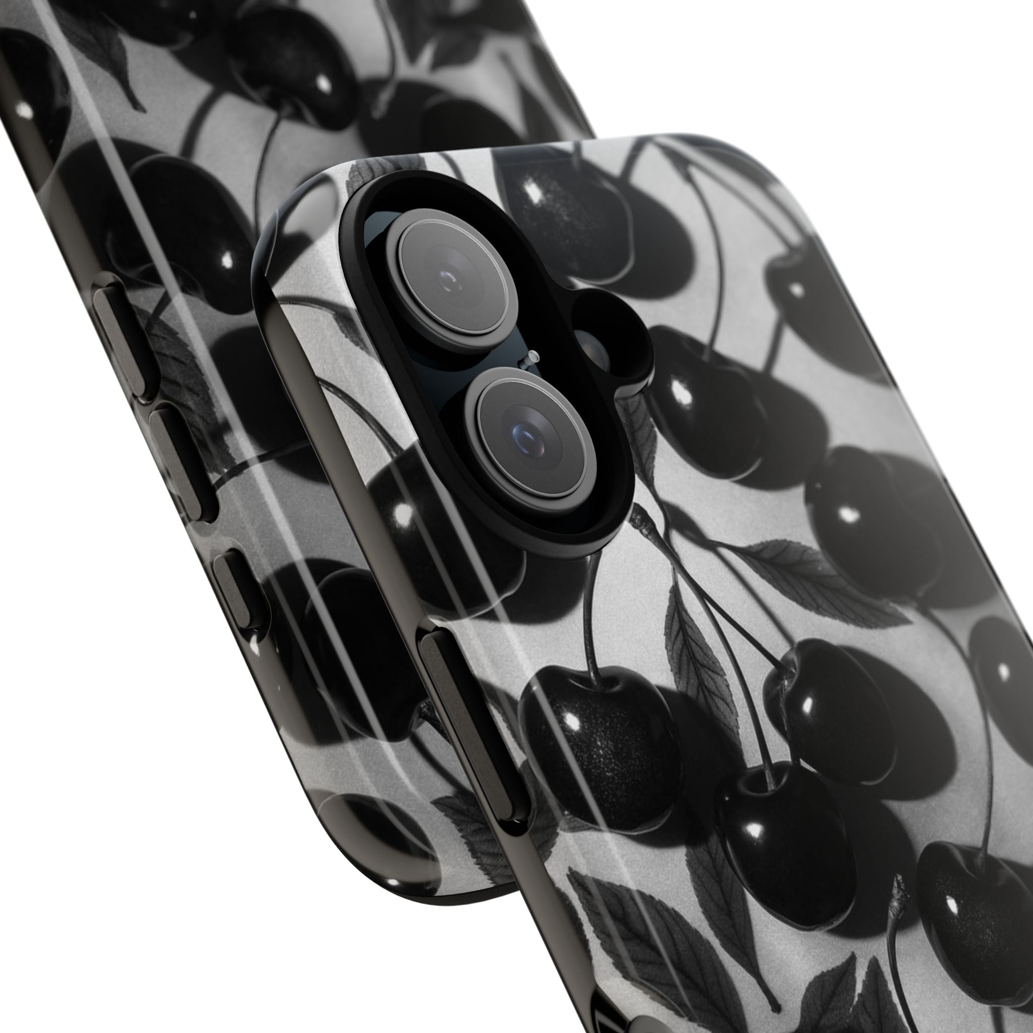 Black Cherry Print Tough Phone Cases (Minimal)