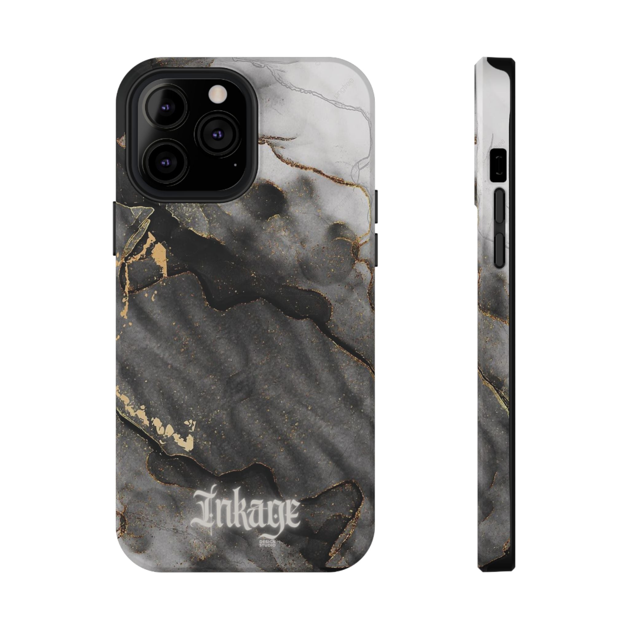 White Noir Marble Gold Foil Magnetic Phone Cases