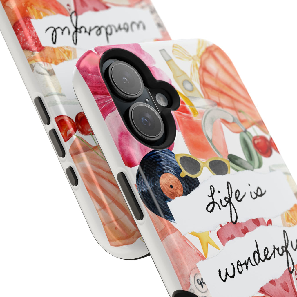 "Life is Wonderful" Quote Magnetic Phone Cases (Quote)