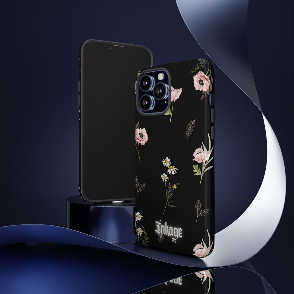 Elegant Black Florals Tough Phone Cases (Minimal)