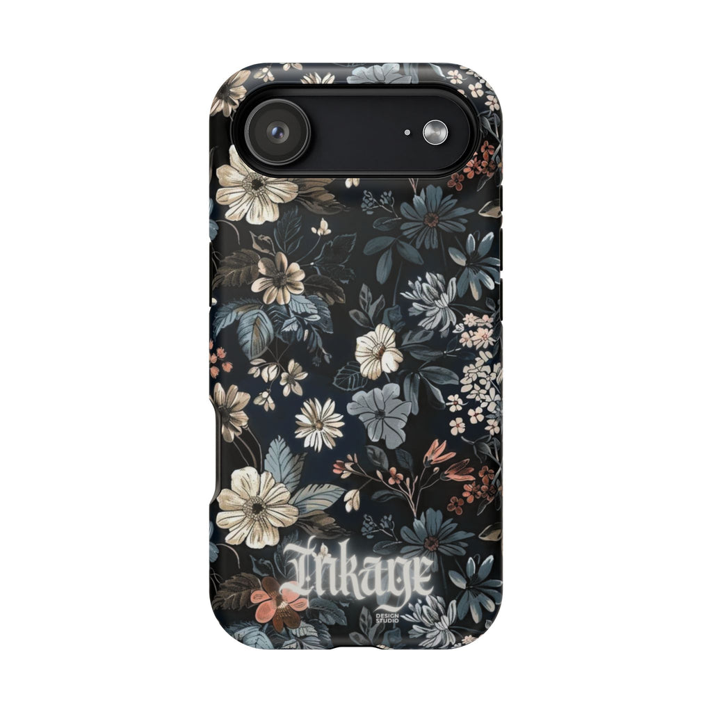 Black Florals Magnetic Phone Cases (Minimal)
