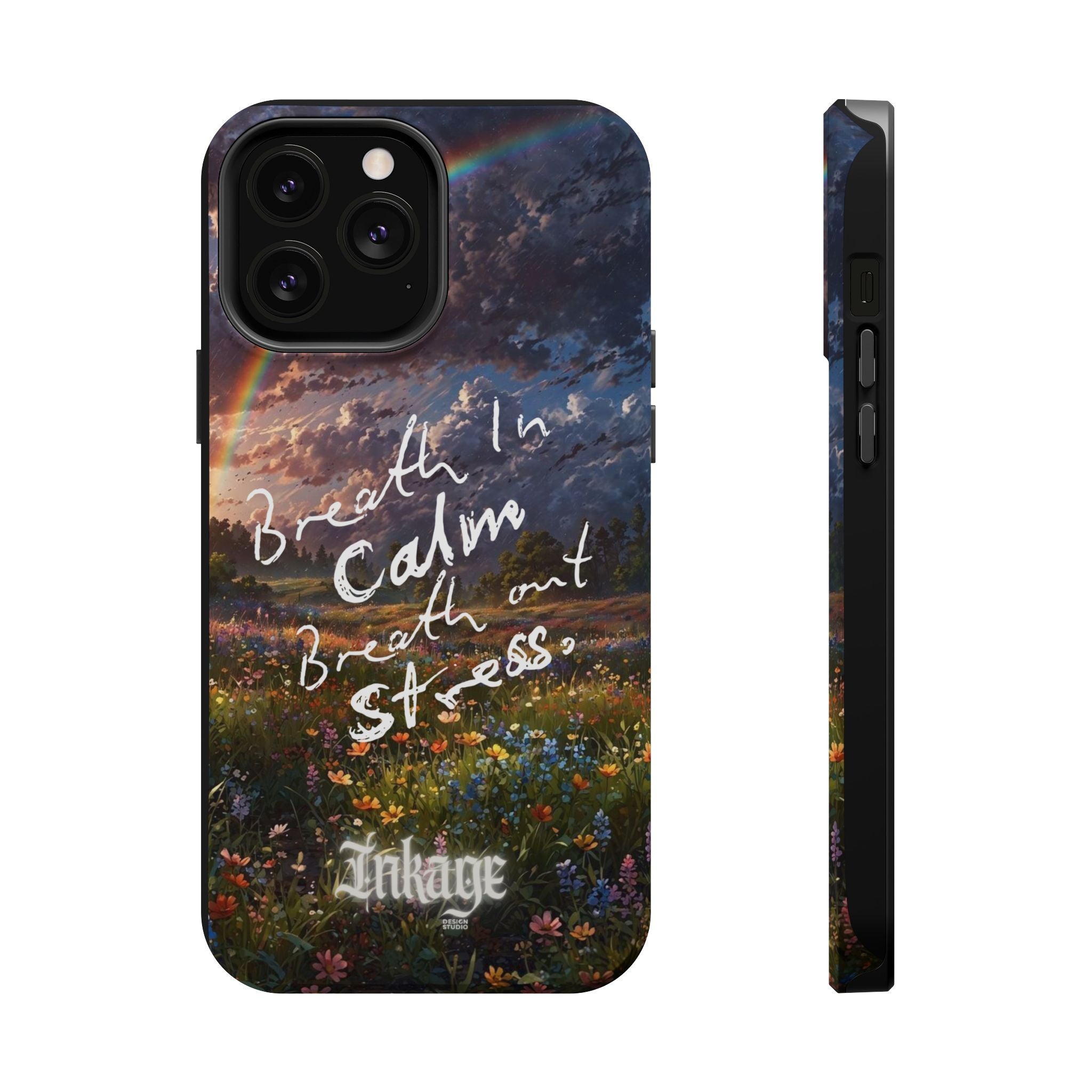 "Breath in Calm Breath out Stress" Magnetic Phone Cases (Quote)