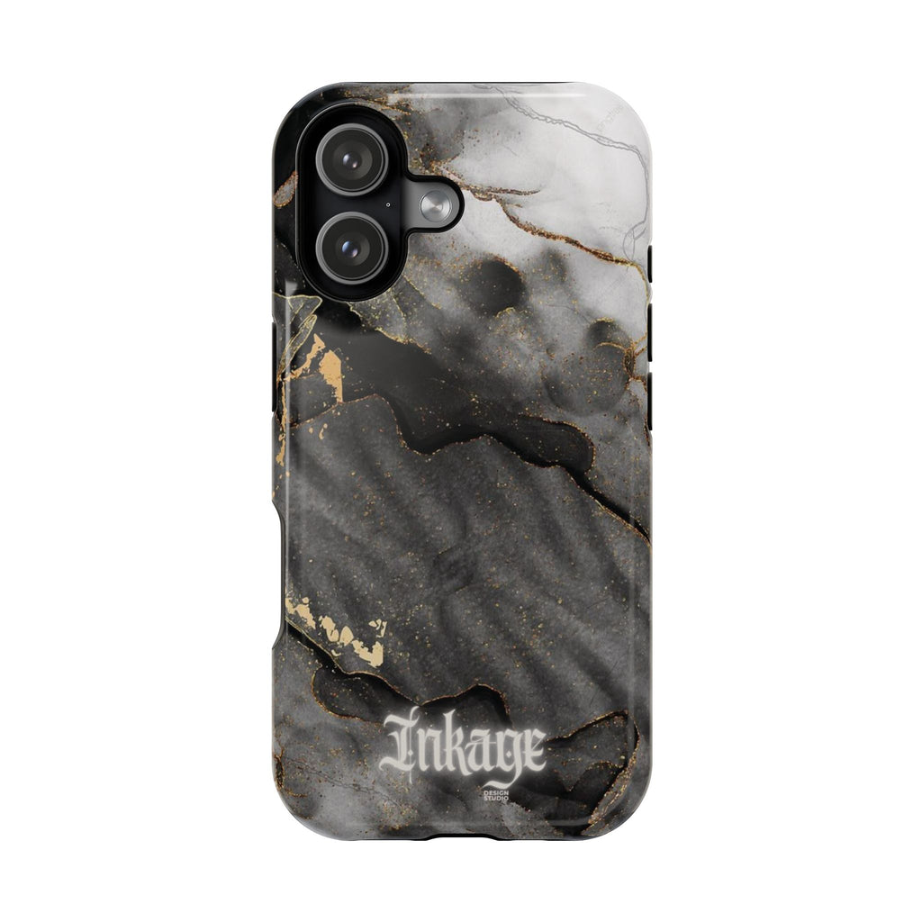 White Noir Marble Gold Foil Magnetic Phone Cases