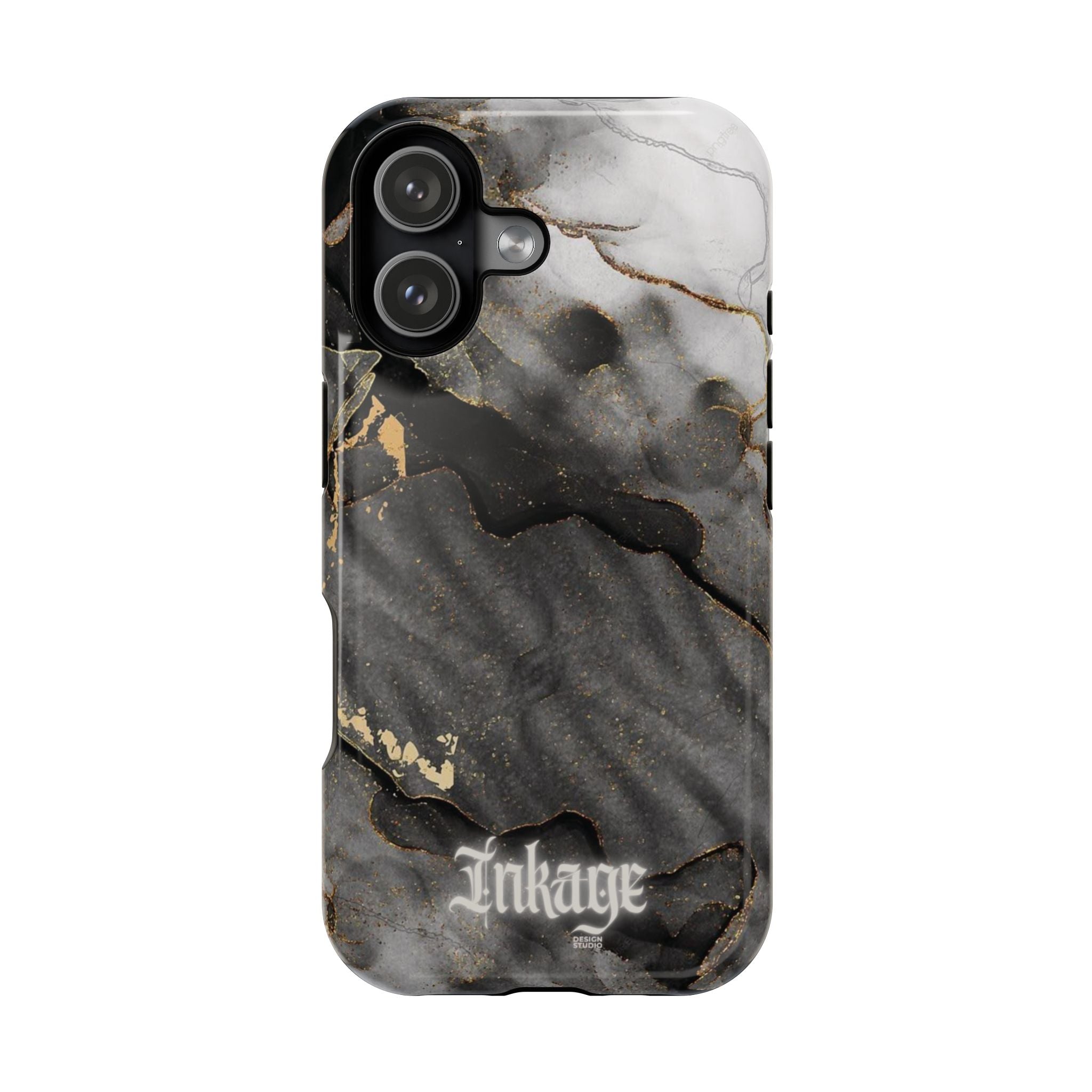 White Noir Marble Gold Foil Magnetic Phone Cases
