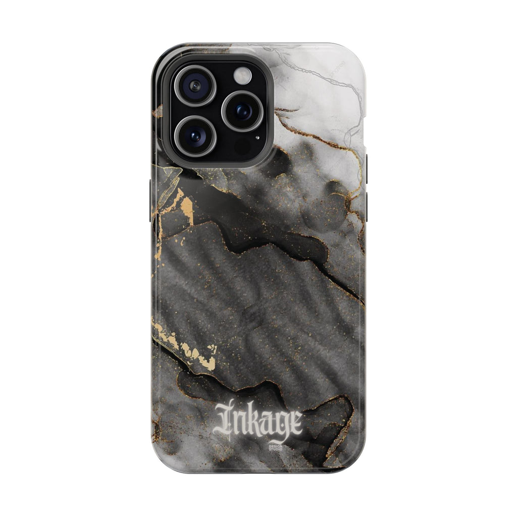 White Noir Marble Gold Foil Magnetic Phone Cases