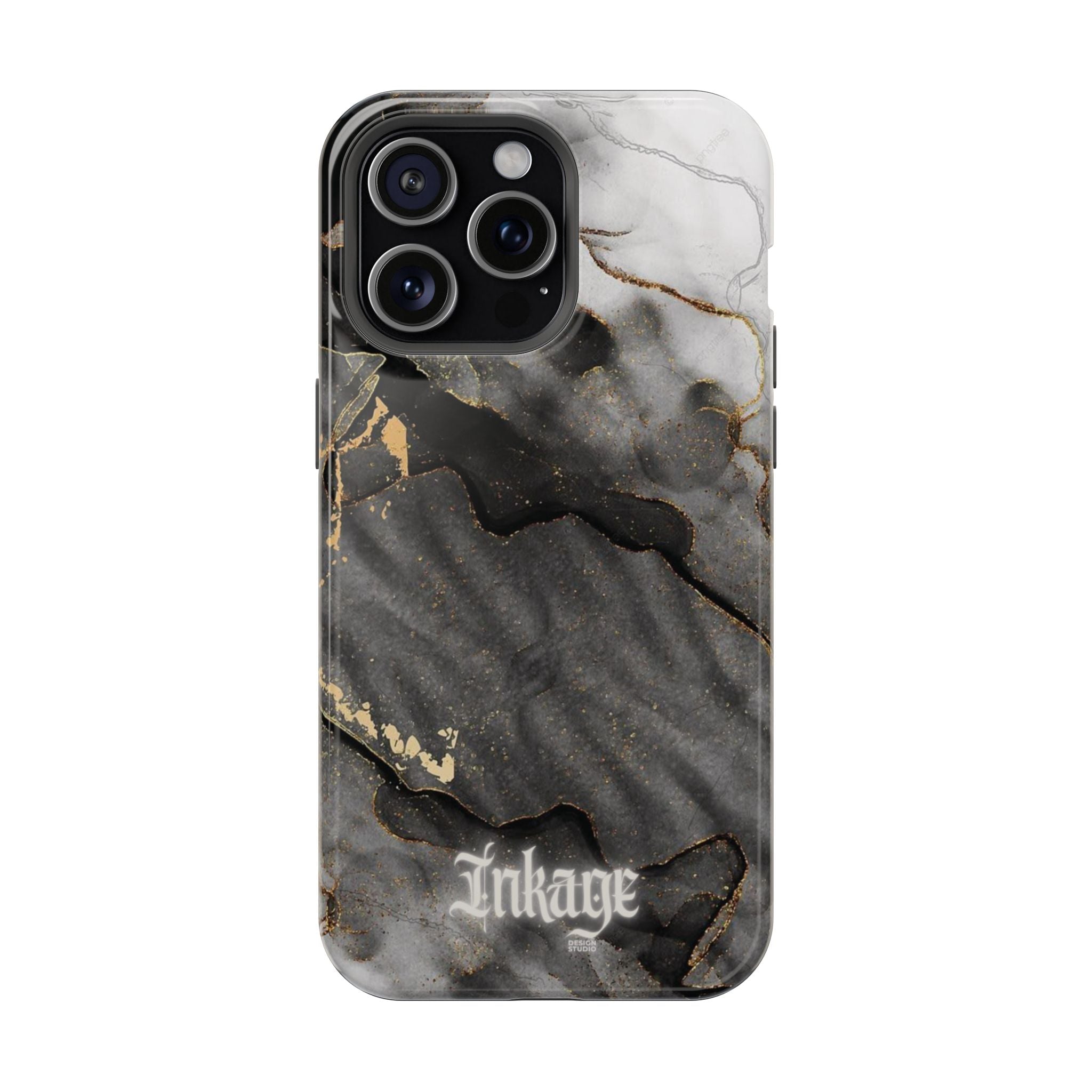 White Noir Marble Gold Foil Magnetic Phone Cases
