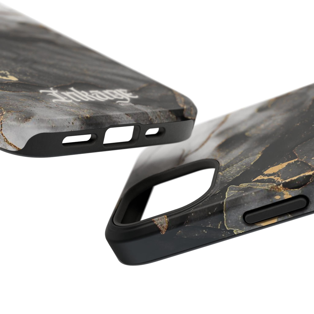 White Noir Marble Gold Foil Magnetic Phone Cases