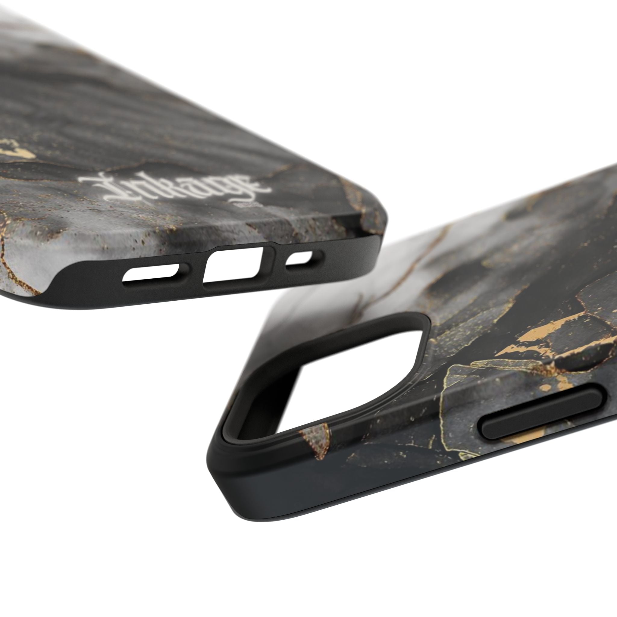 White Noir Marble Gold Foil Magnetic Phone Cases