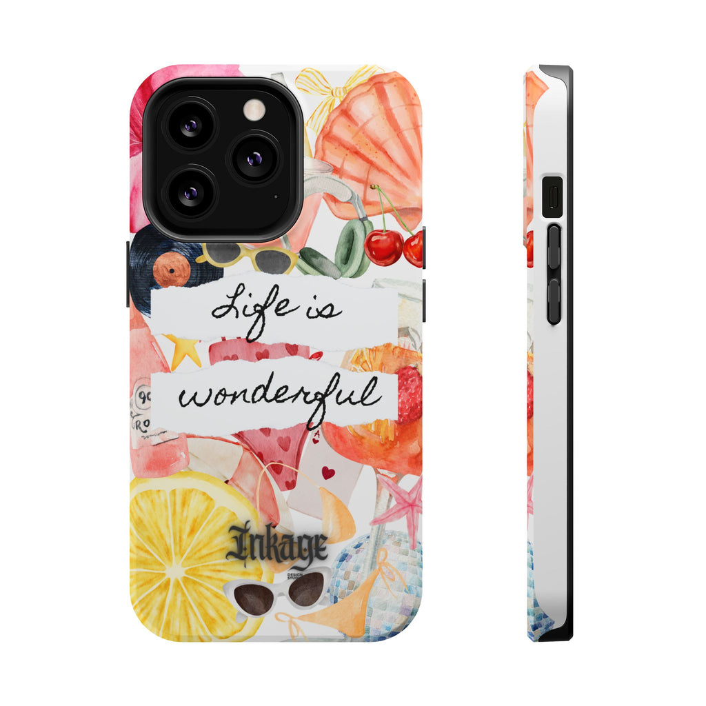 "Life is Wonderful" Quote Magnetic Phone Cases (Quote)