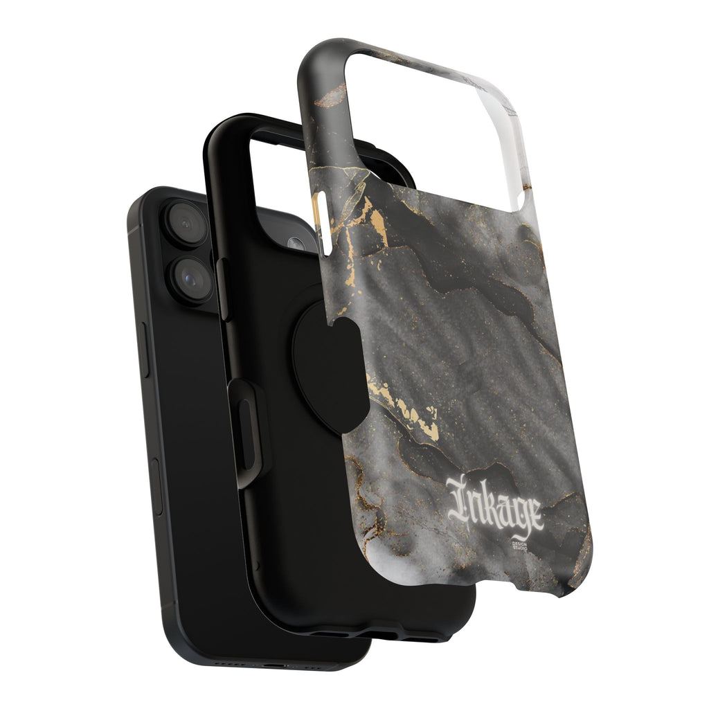 White Noir Marble Gold Foil Magnetic Phone Cases