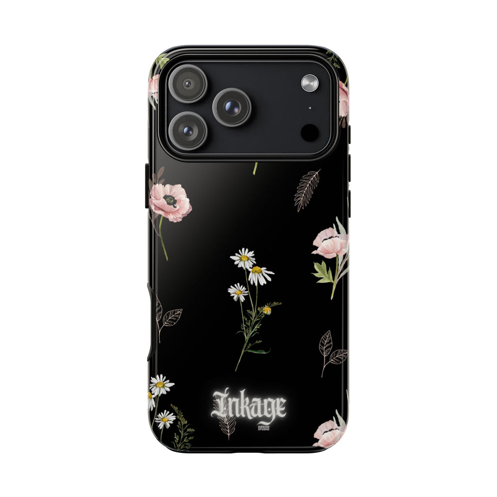 Elegant Black Florals Tough Phone Cases (Minimal)