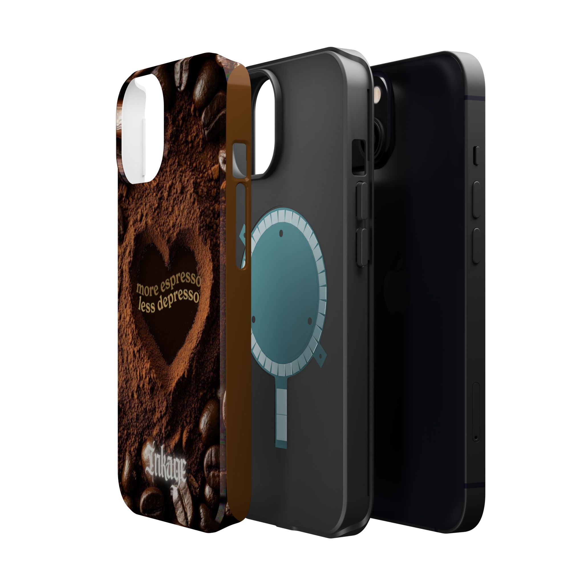"More Espresso Less Depresso" Magnetic Phone Cases (Quote)