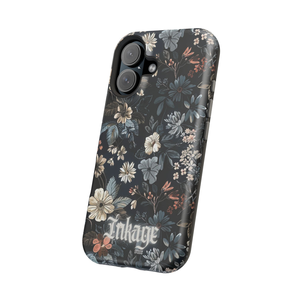 Black Florals Magnetic Phone Cases (Minimal)