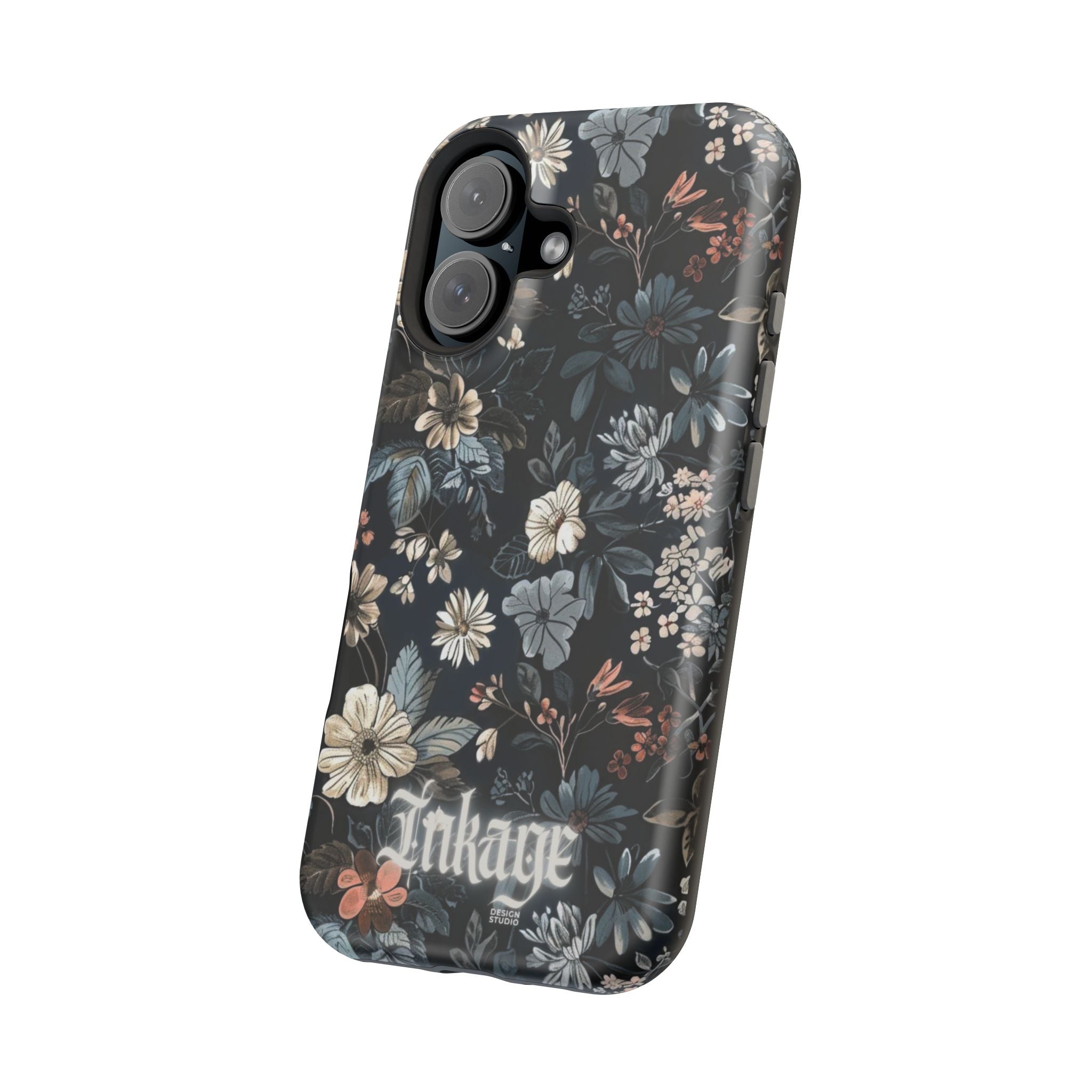 Black Florals Magnetic Phone Cases (Minimal)