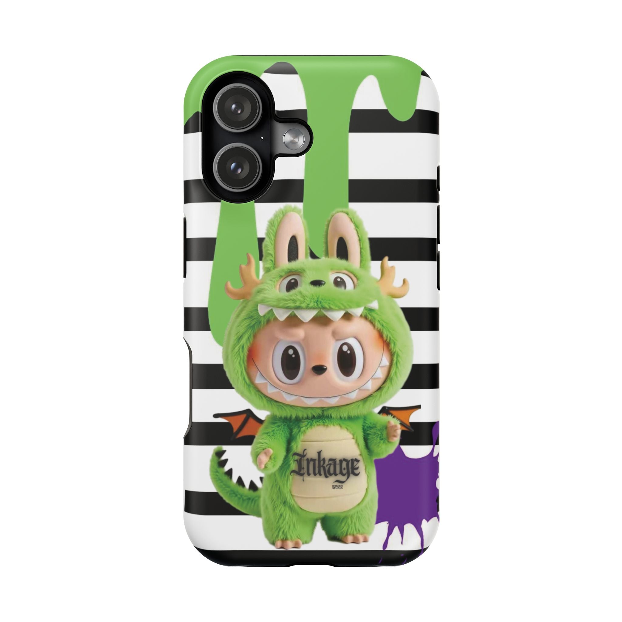 Greenie Labubu Spooky Magnetic Phone Case (Animation)