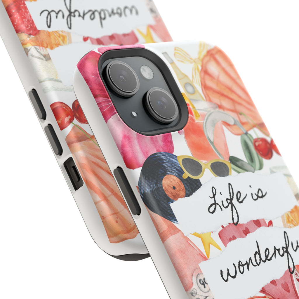 "Life is Wonderful" Quote Magnetic Phone Cases (Quote)