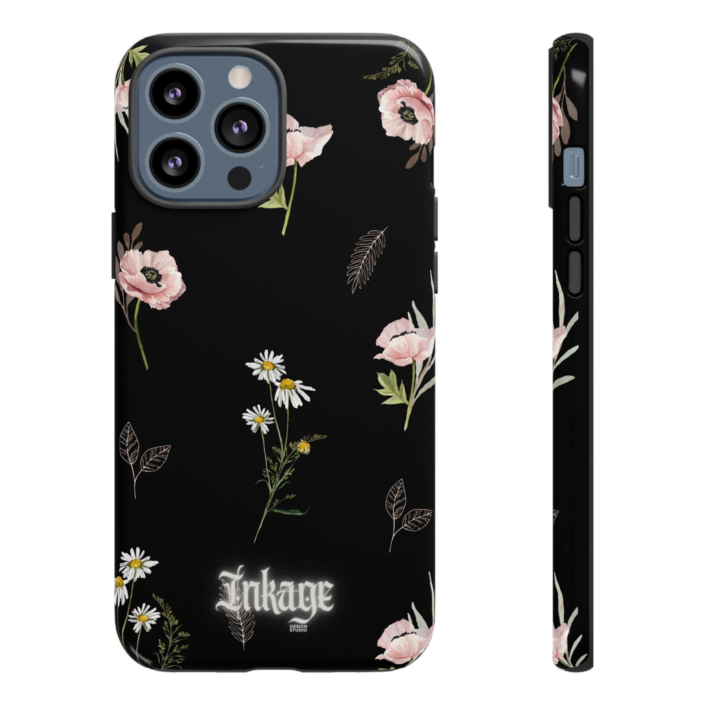 Elegant Black Florals Tough Phone Cases (Minimal)