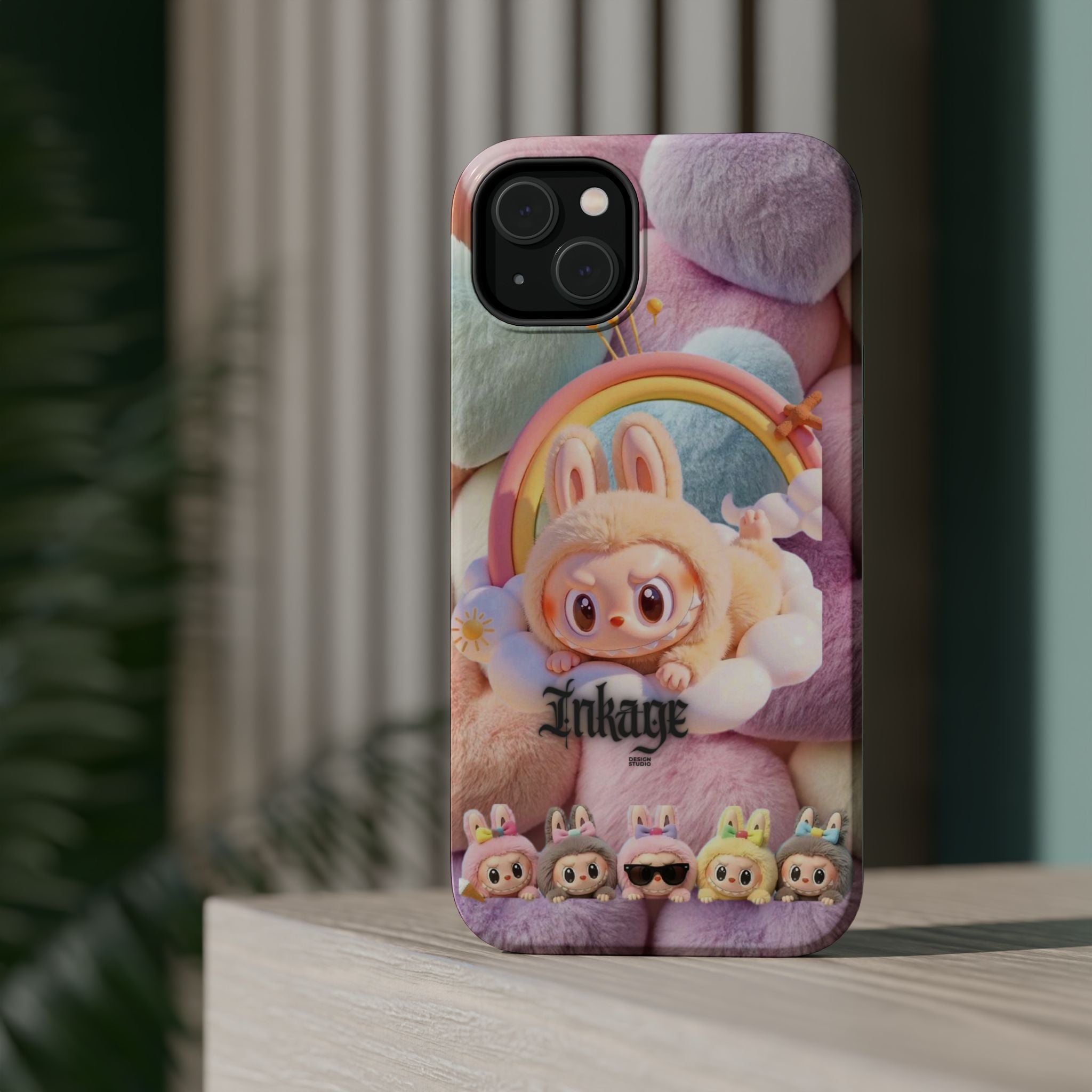 Pastel Rainbow Labubu Magnetic Phone Cases (Animation)