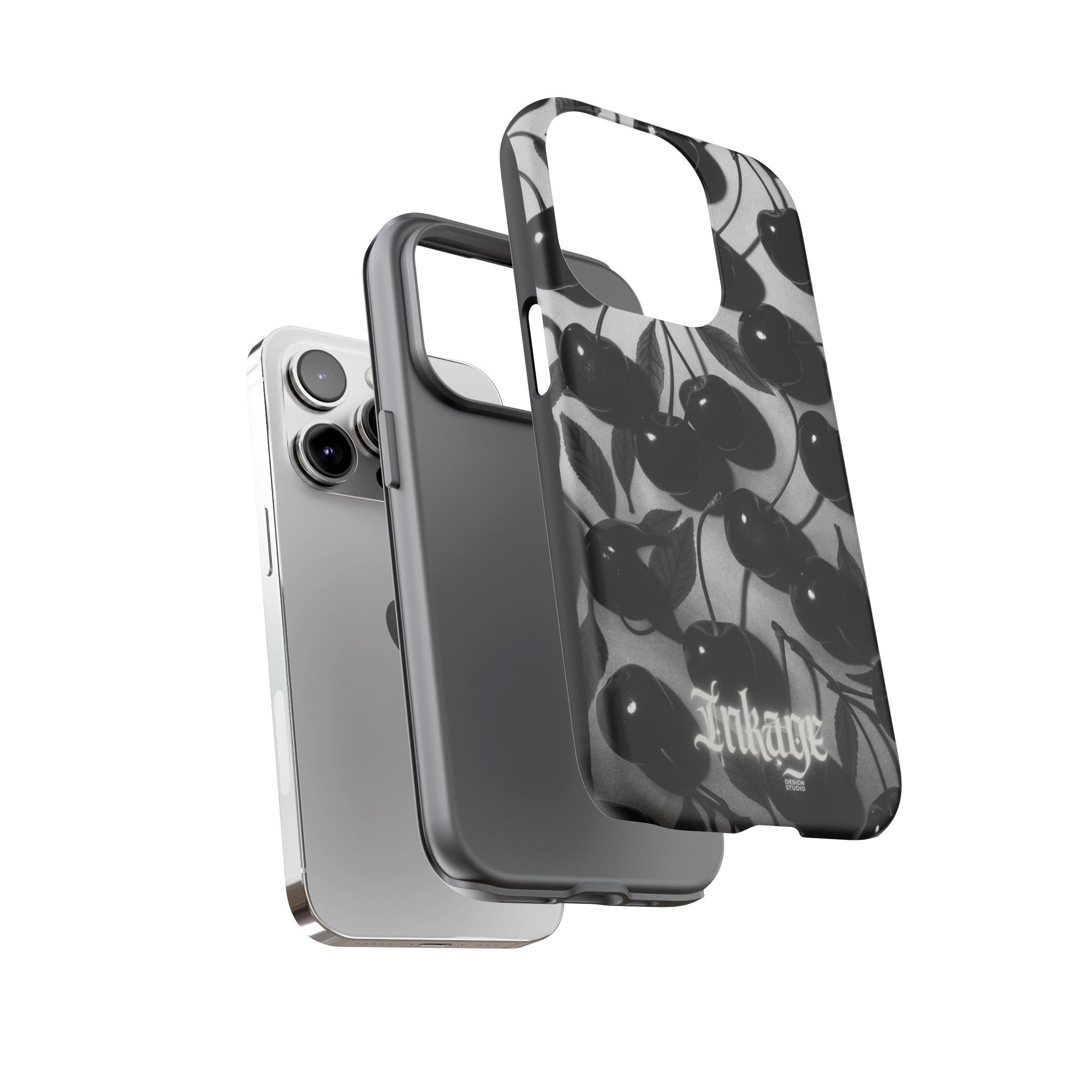 Black Cherry Print Tough Phone Cases (Minimal)