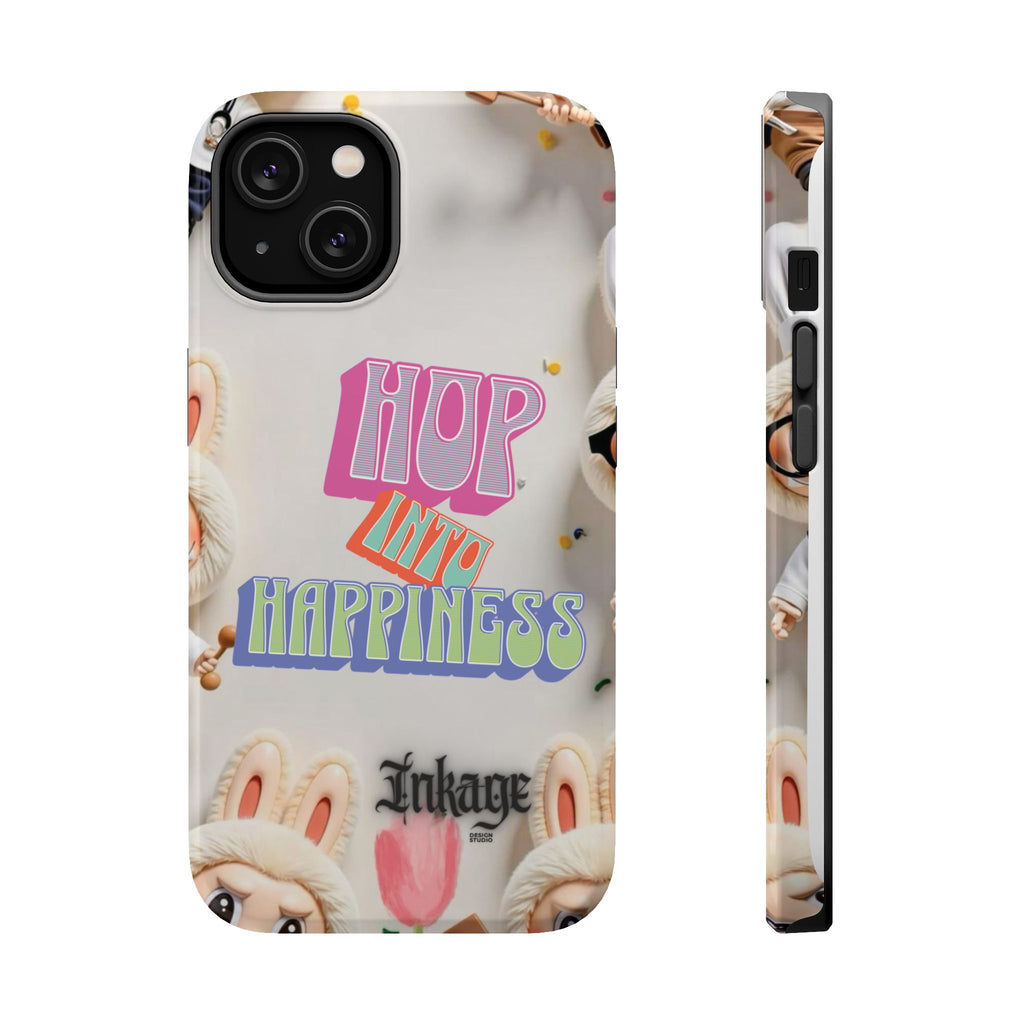 "Hop Into Happiness" Quote Magnetic Phone Case (Animation)