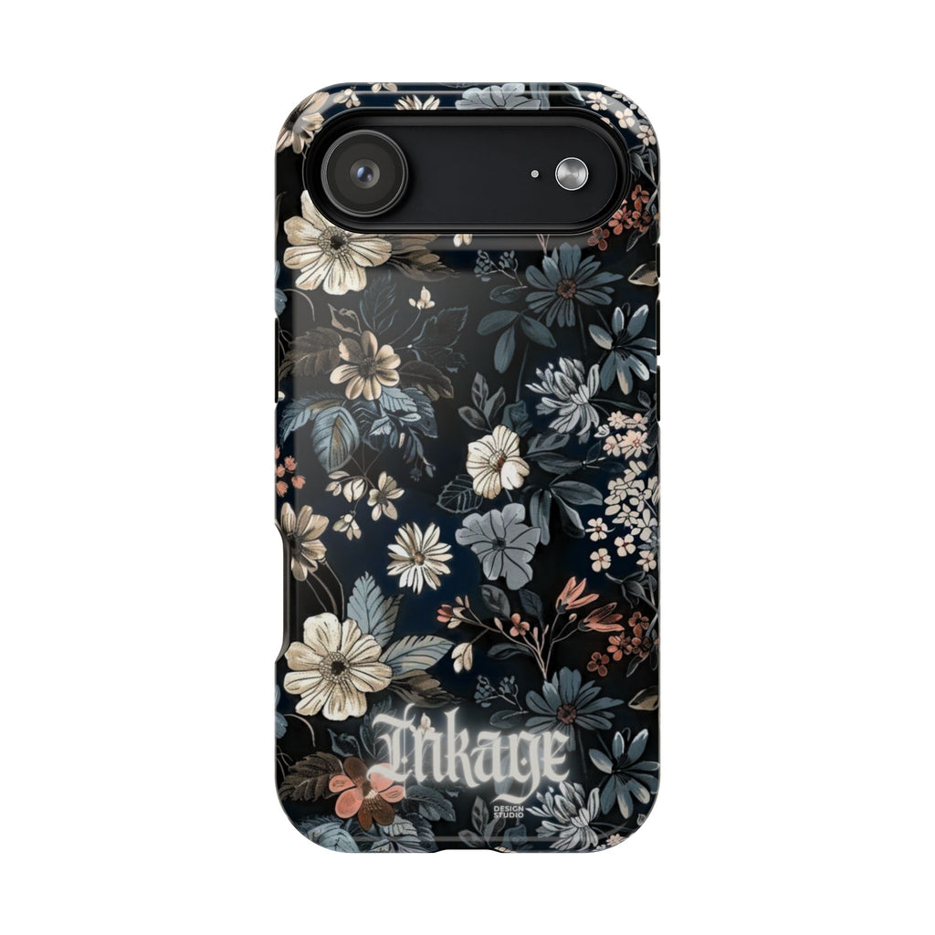 Black Florals Magnetic Phone Cases (Minimal)