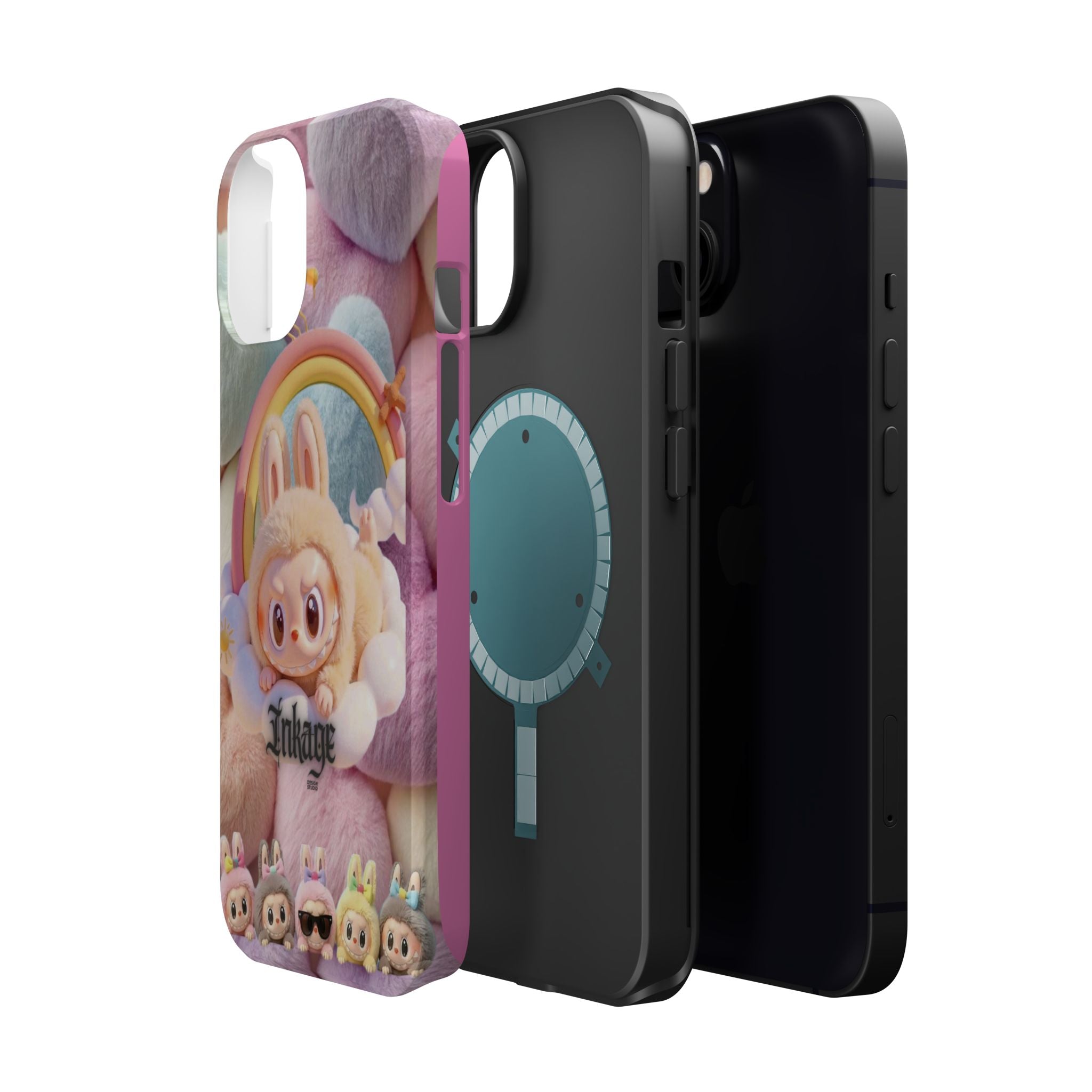 Pastel Rainbow Labubu Magnetic Phone Cases(Animation)