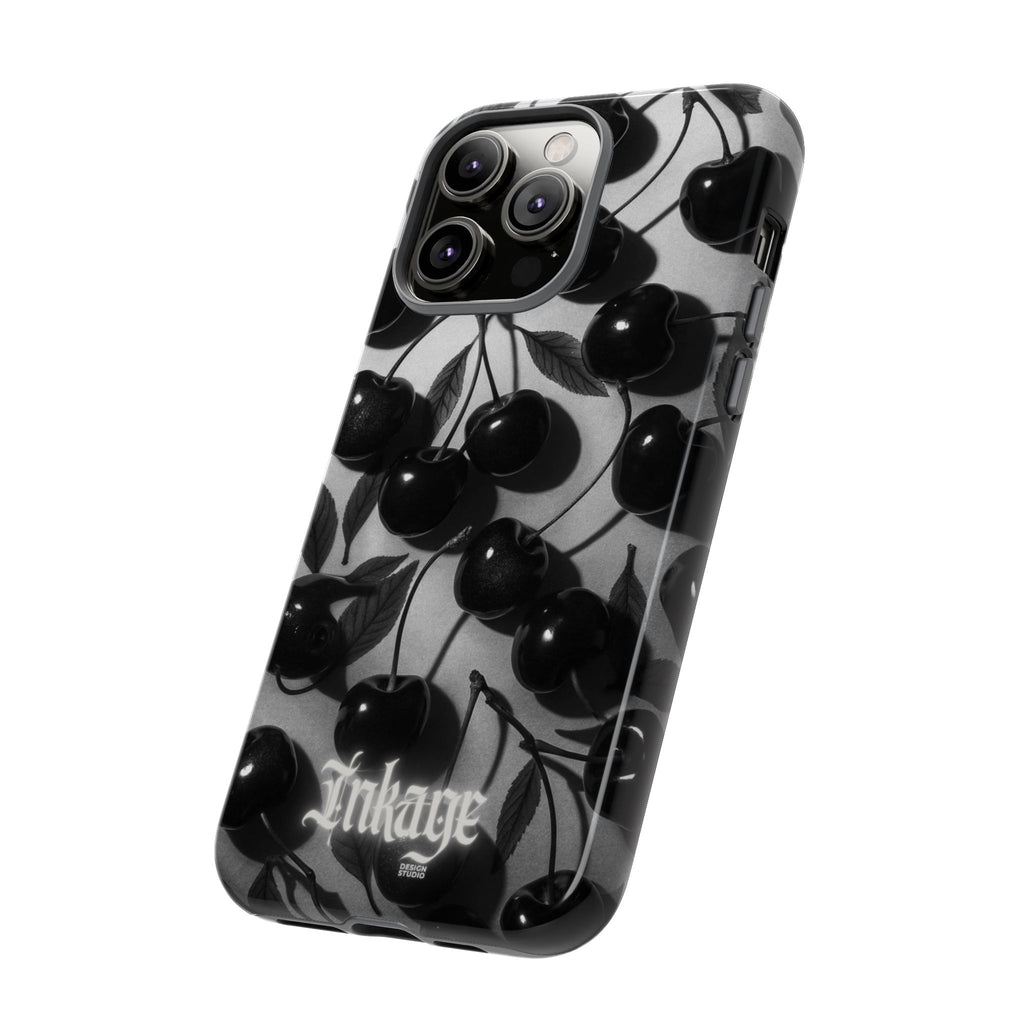 Black Cherry Print Tough Phone Cases (Minimal)