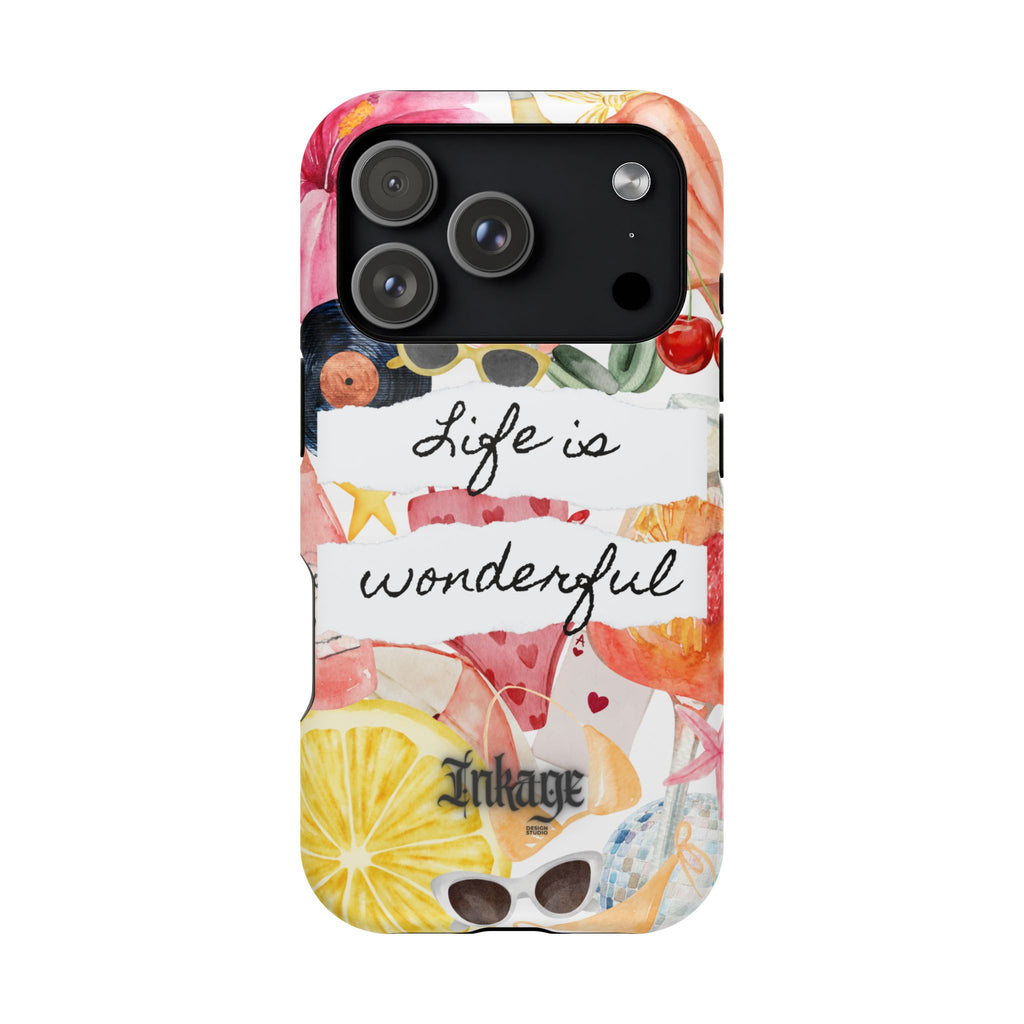 "Life is Wonderful" Quote Magnetic Phone Cases