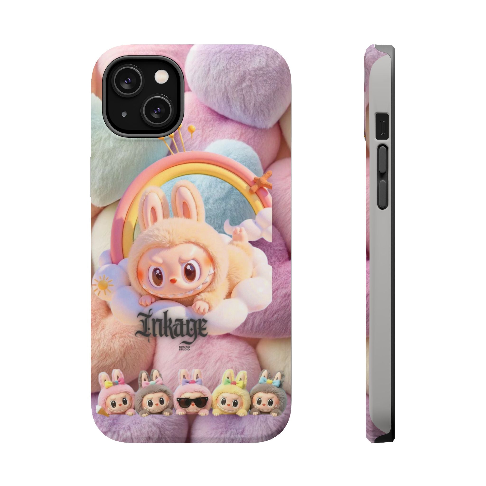 Pastel Rainbow Labubu Magnetic Phone Cases (Animation)