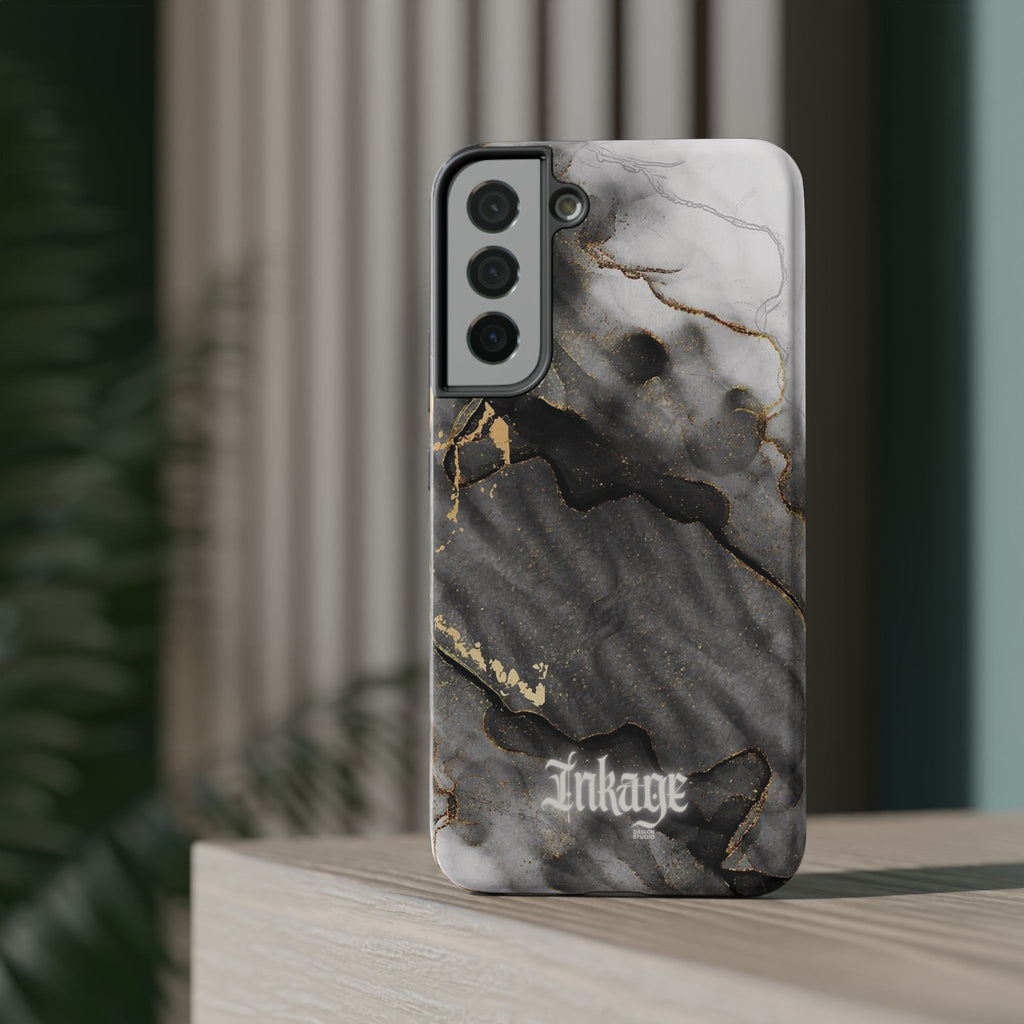 White Noir Marble Gold Foil Magnetic Phone Cases