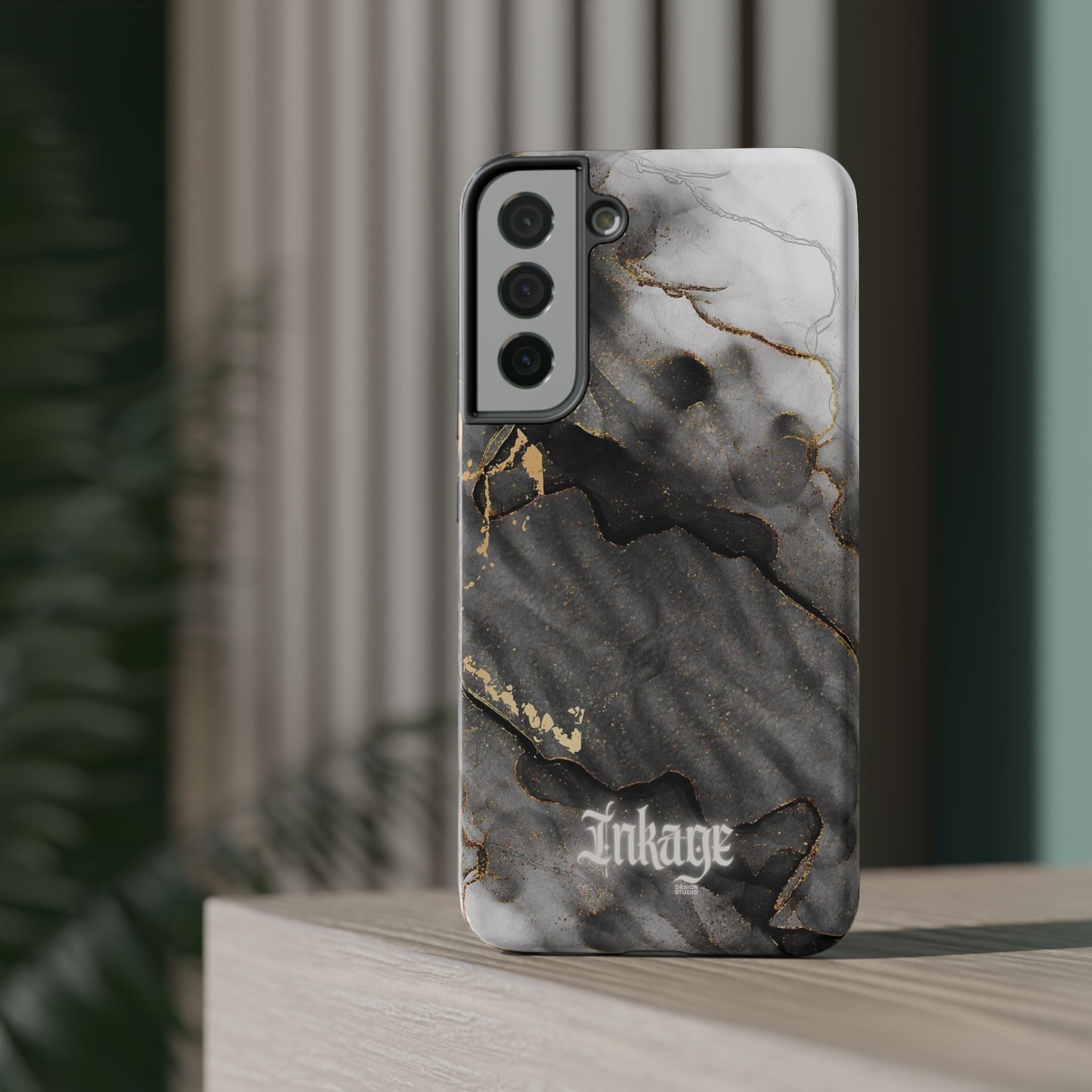 White Noir Marble Gold Foil Magnetic Phone Cases