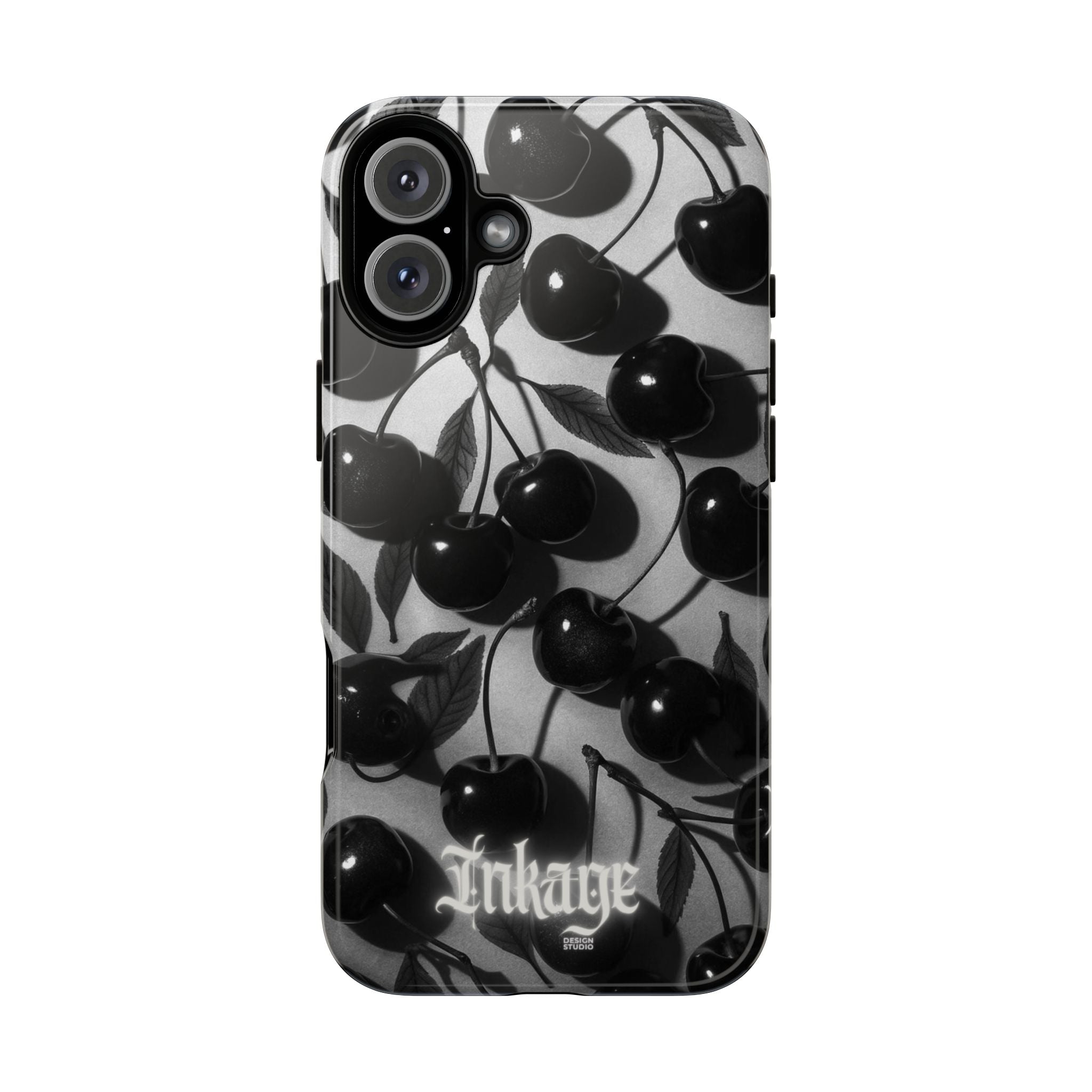 Black Cherry Print Tough Phone Cases (Minimal)