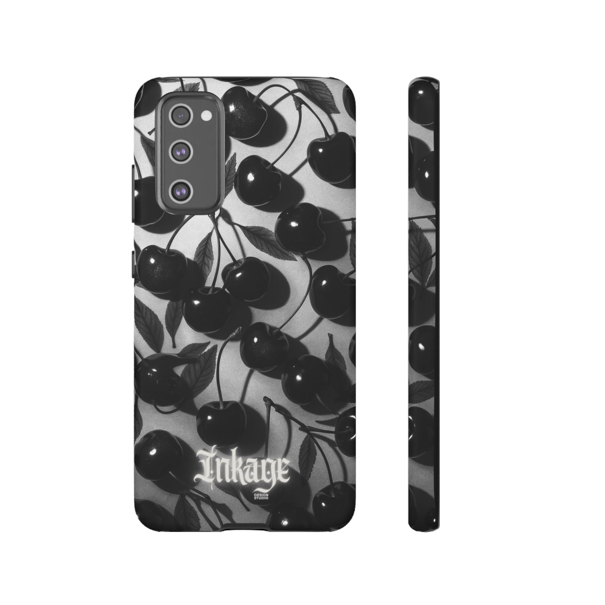 Black Cherry Print Tough Phone Cases (Minimal)