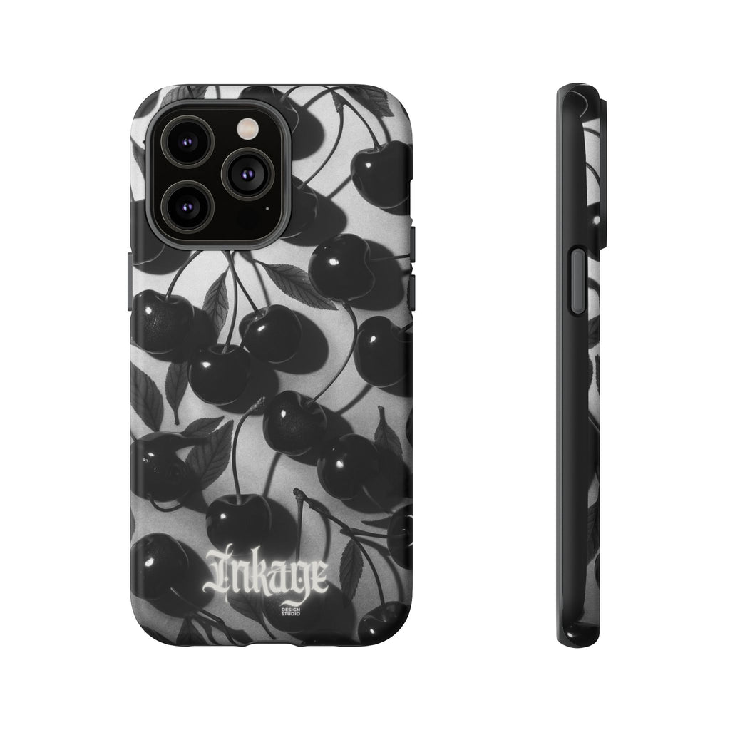 Black Cherry Print Tough Phone Cases (Minimal)