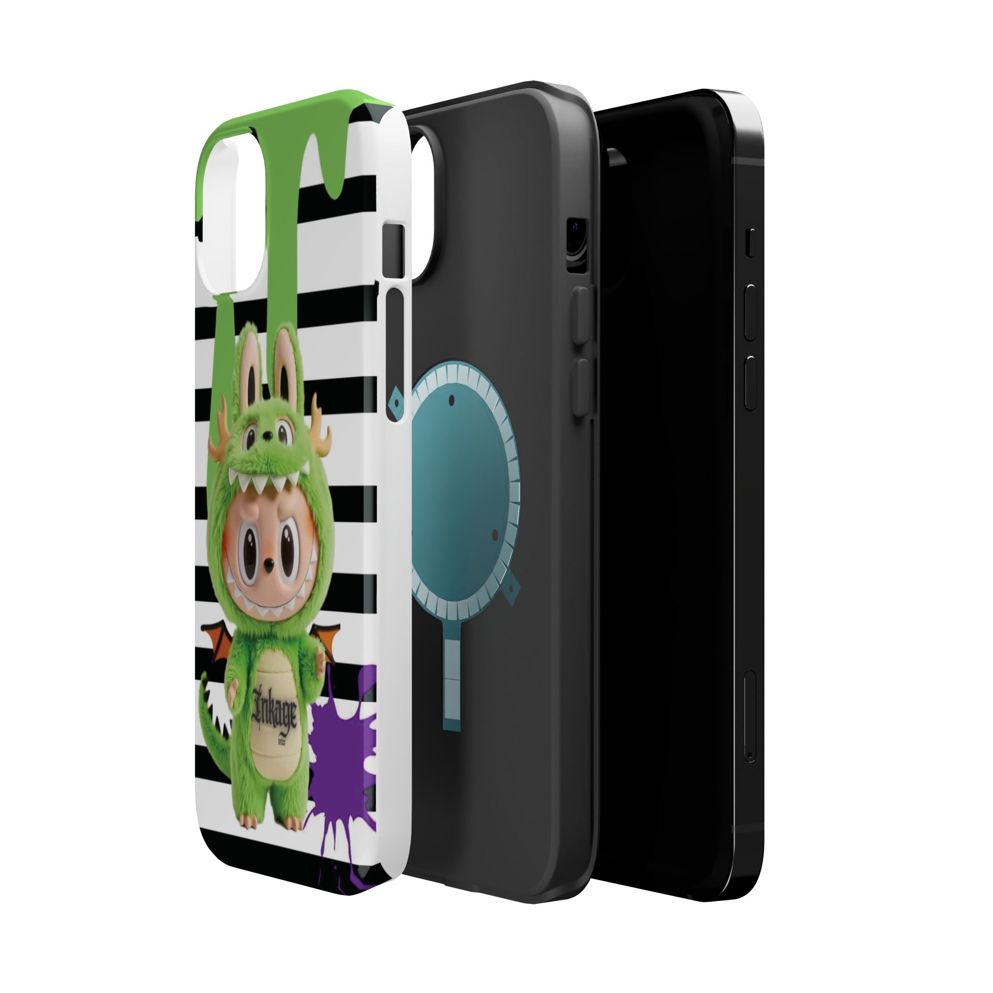 Greenie Labubu Spooky Magnetic Phone Case (Animation)