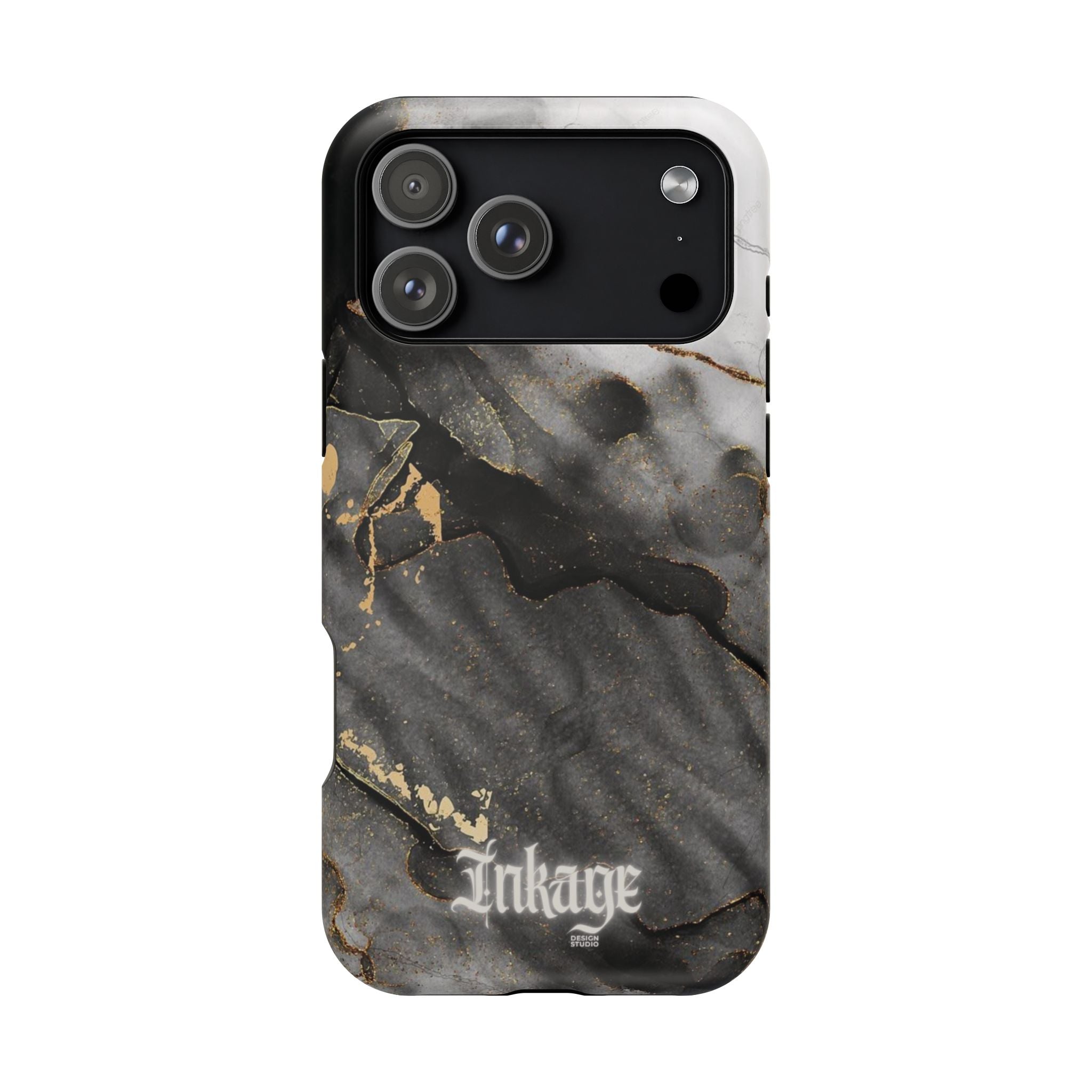 White Noir Marble Gold Foil Magnetic Phone Cases (Minimal)