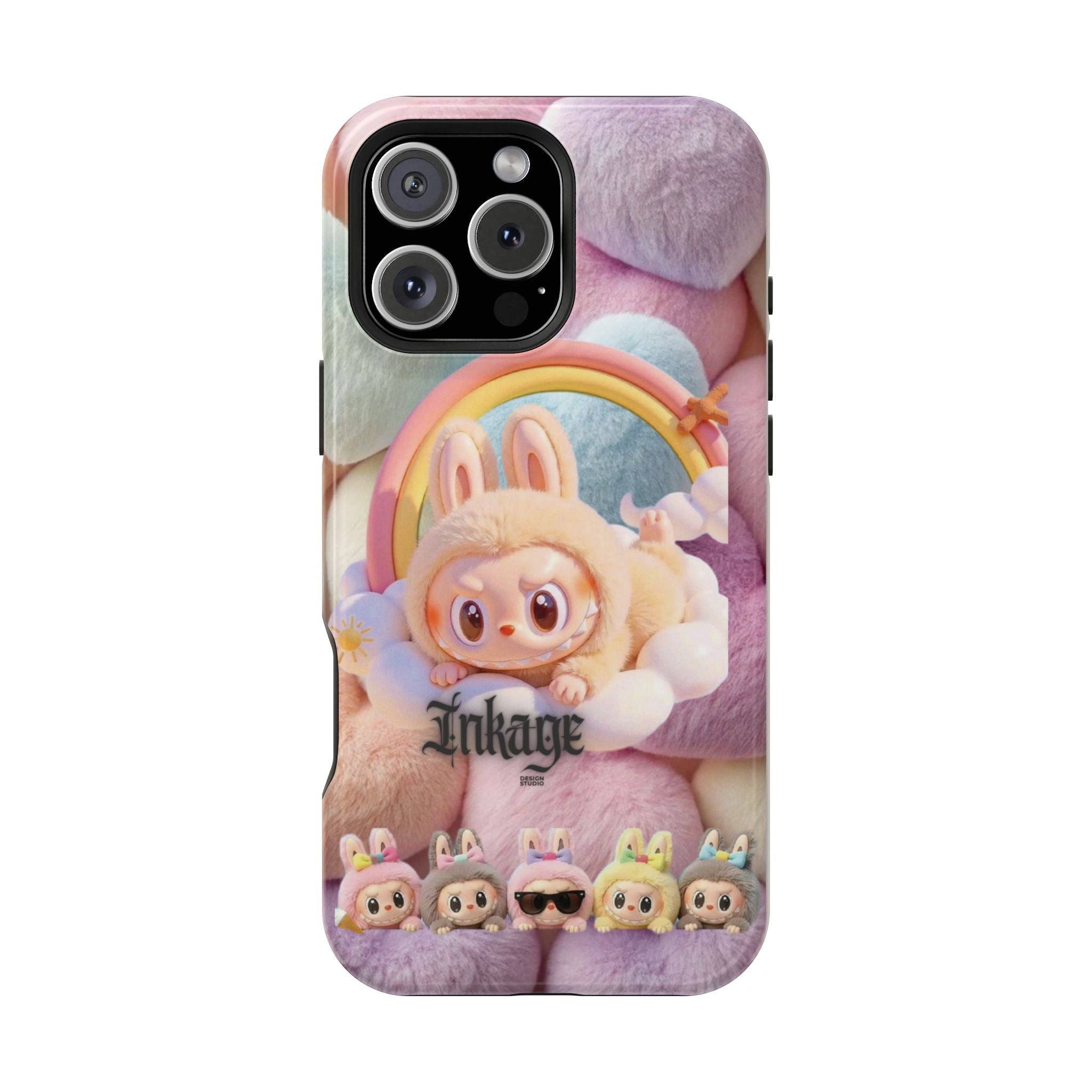 Pastel Rainbow Labubu Magnetic Phone Cases (Animation)