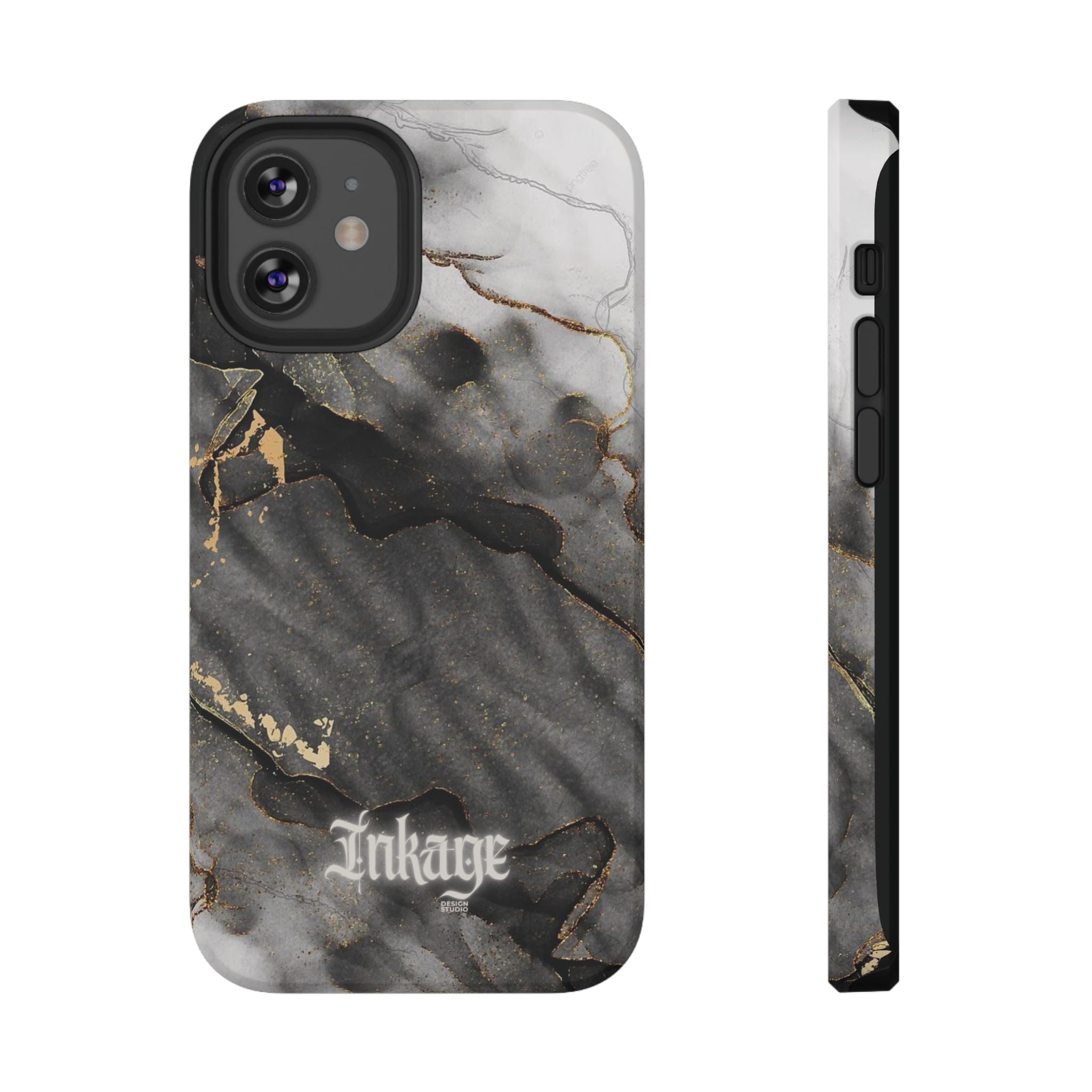 White Noir Marble Gold Foil Magnetic Phone Cases