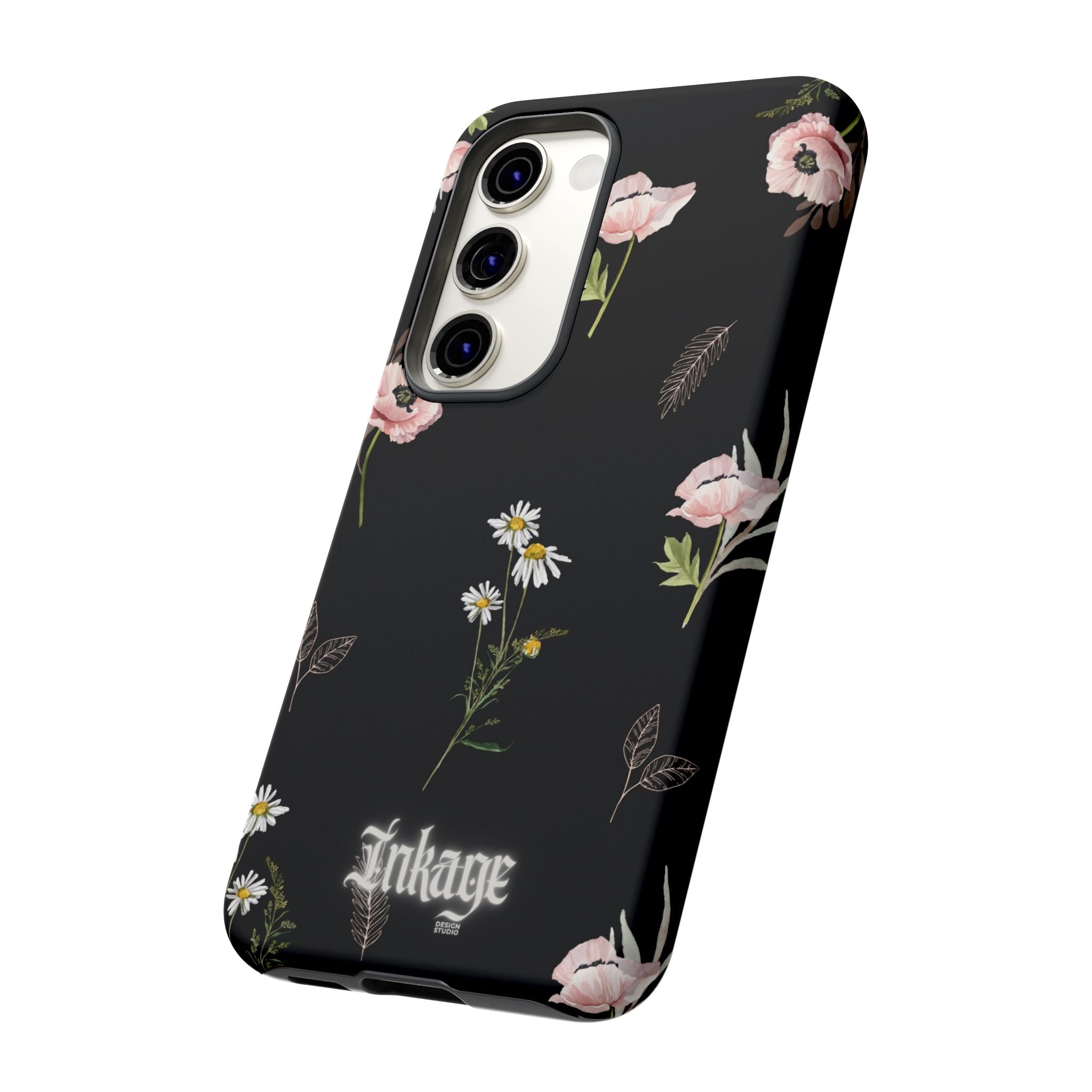 Elegant Black Florals Tough Phone Cases (Minimal)