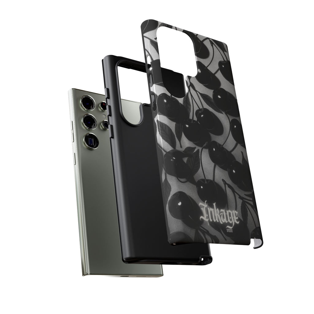 Black Cherry Print Tough Phone Cases (Minimal)