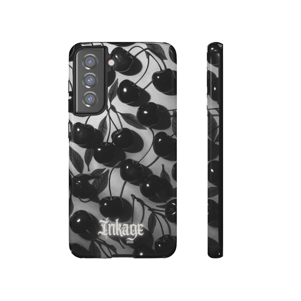 Black Cherry Print Tough Phone Cases (Minimal)