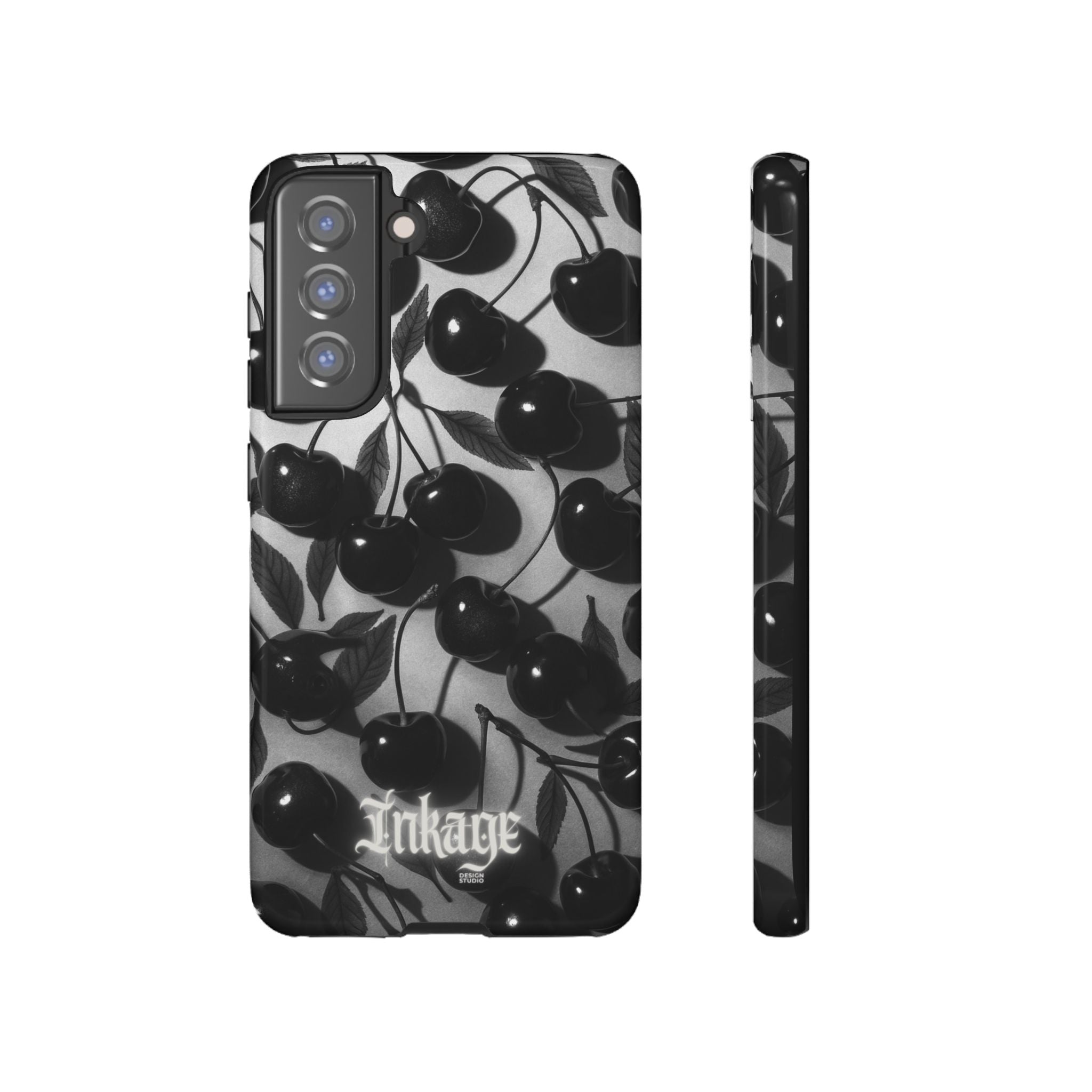 Black Cherry Print Tough Phone Cases (Minimal)